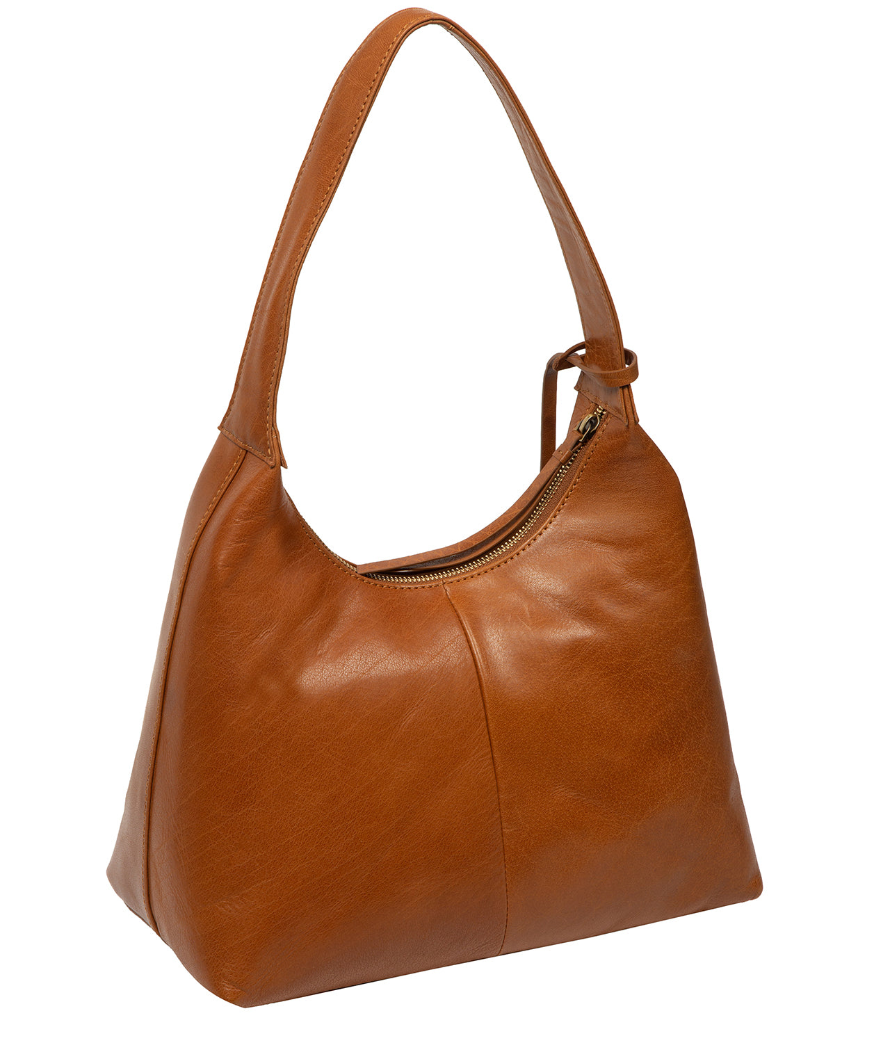 'Candy' Dark Tan Leather Handbag
