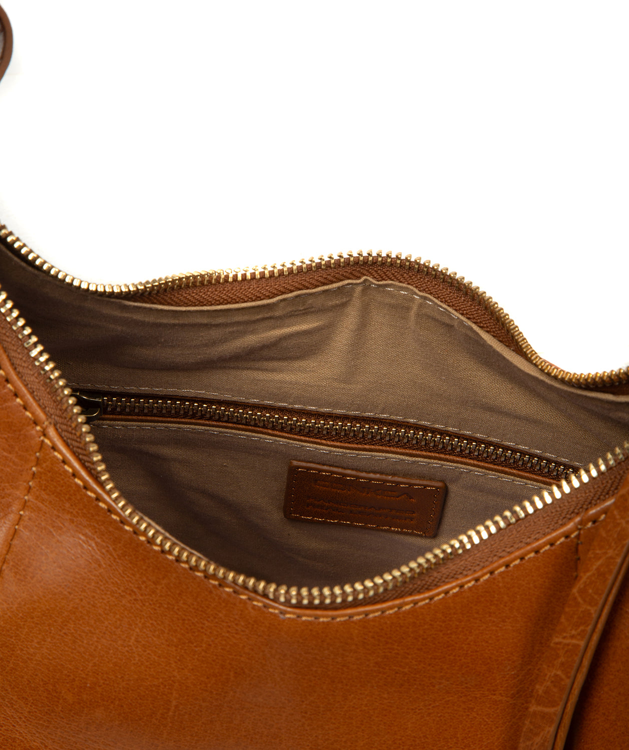 'Candy' Dark Tan Leather Handbag