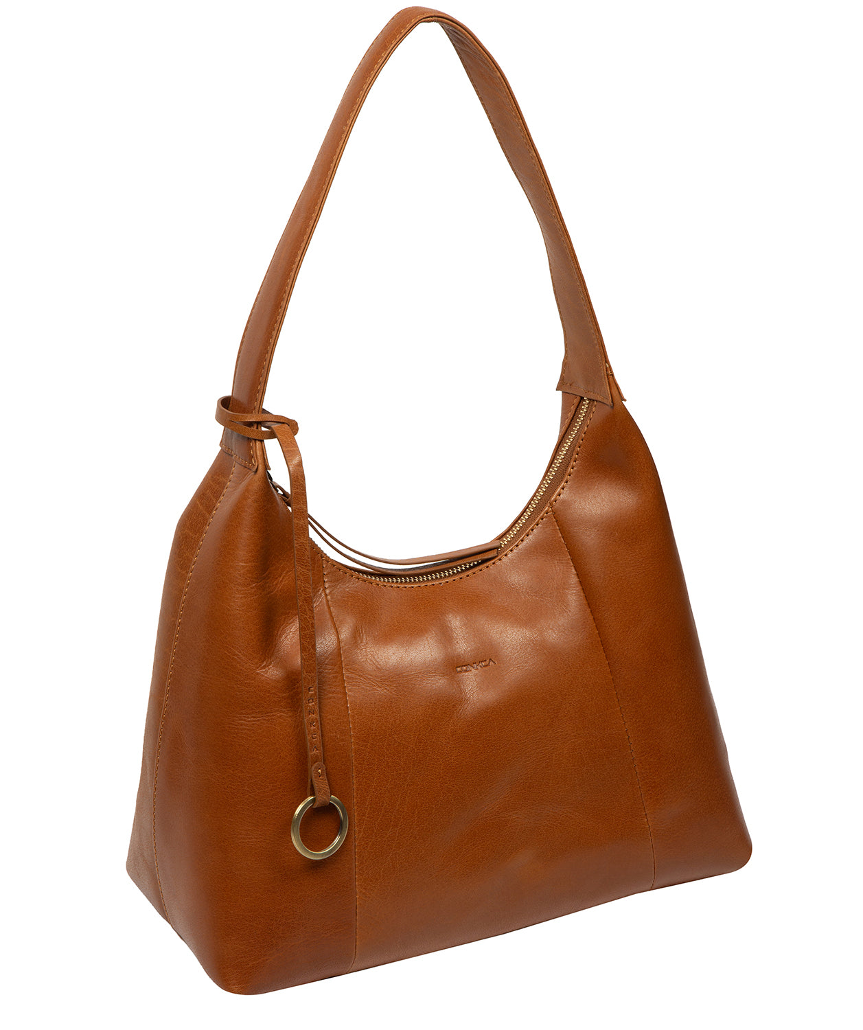 'Candy' Dark Tan Leather Handbag