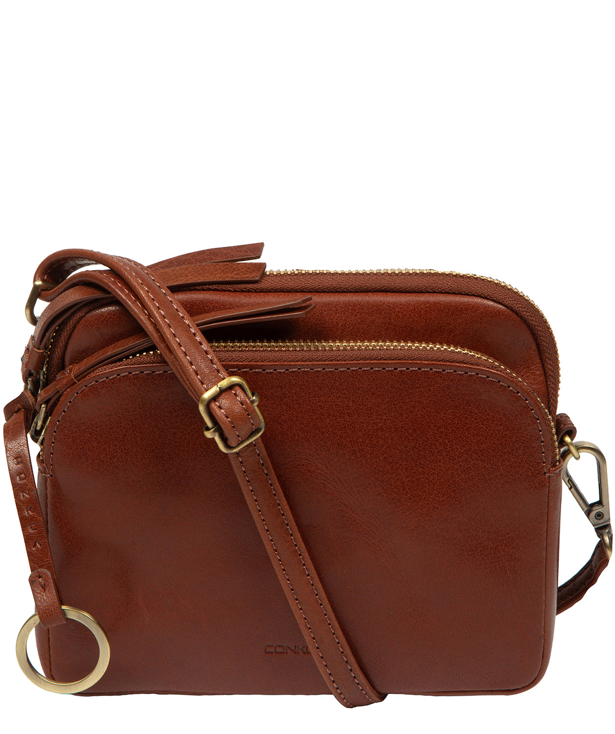 'Jay' Conker Brown Leather Cross Body Bag