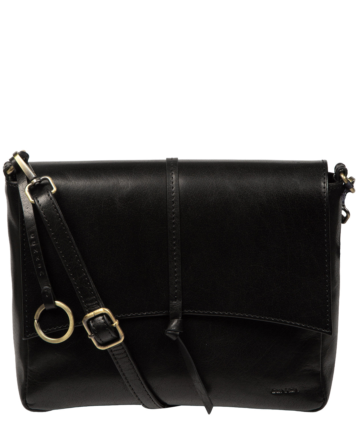 Maya crossbody bag angled side profile showing tassel detail