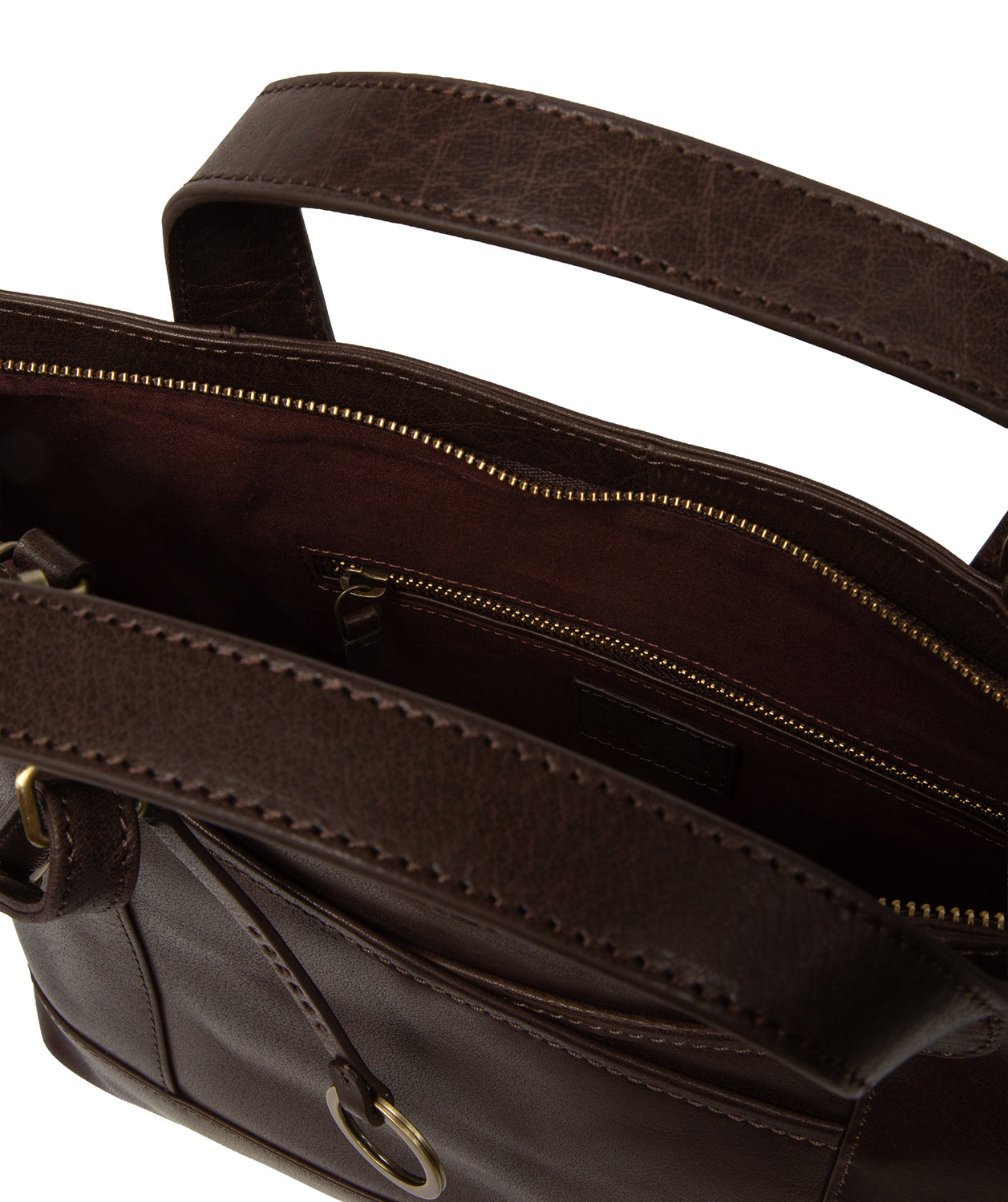 'Elm' Cocoa Leather Tote & Shoulder Bag