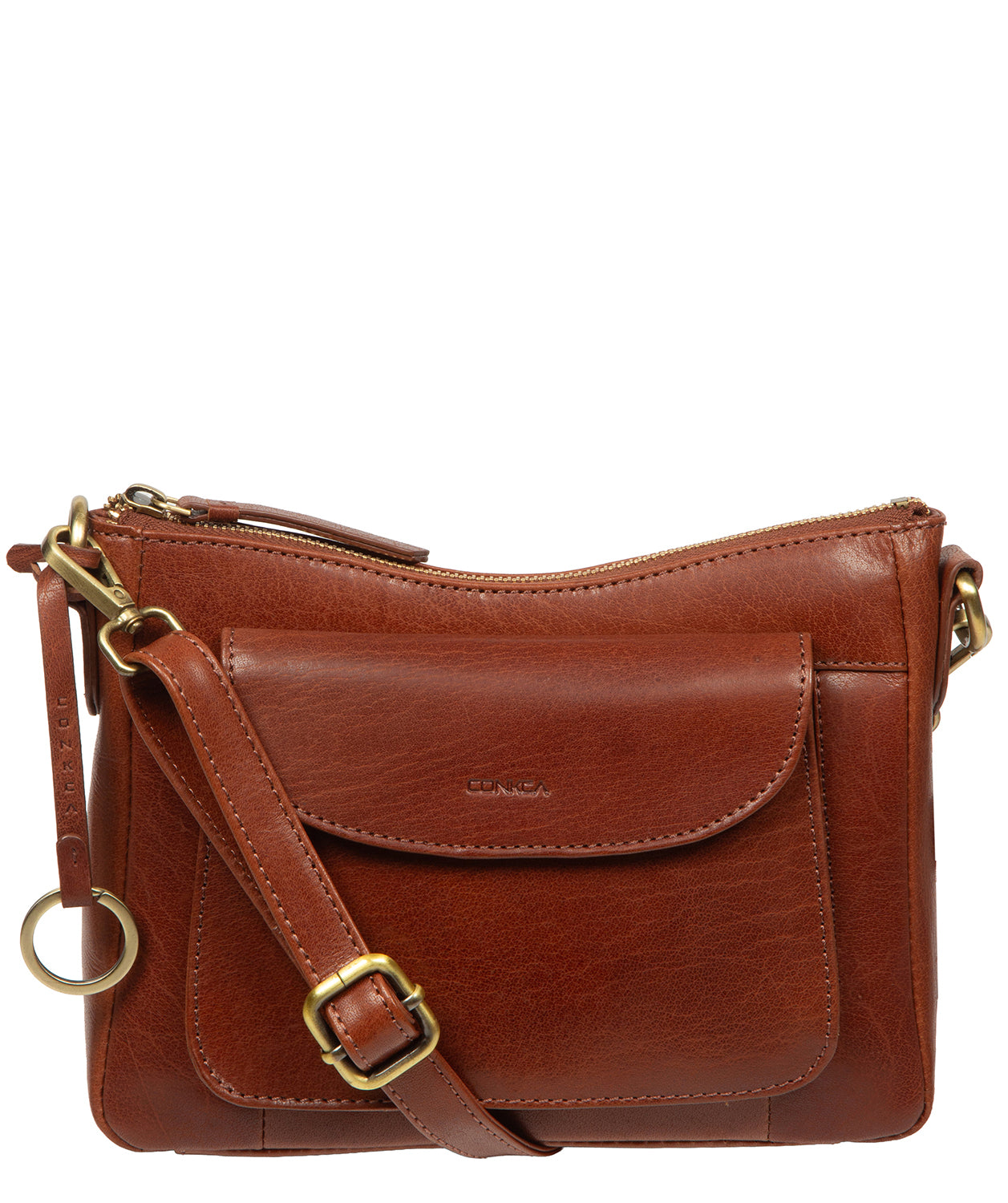 'Misty' Conker Brown Leather Cross Body Bag