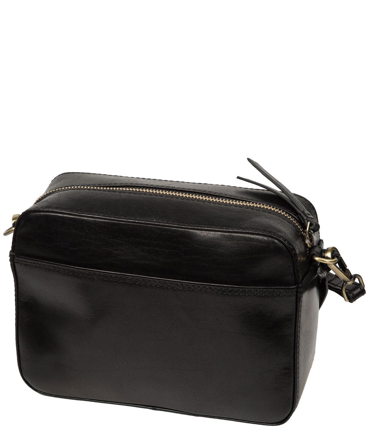 'Meadow' Black Leather Cross Body Bag