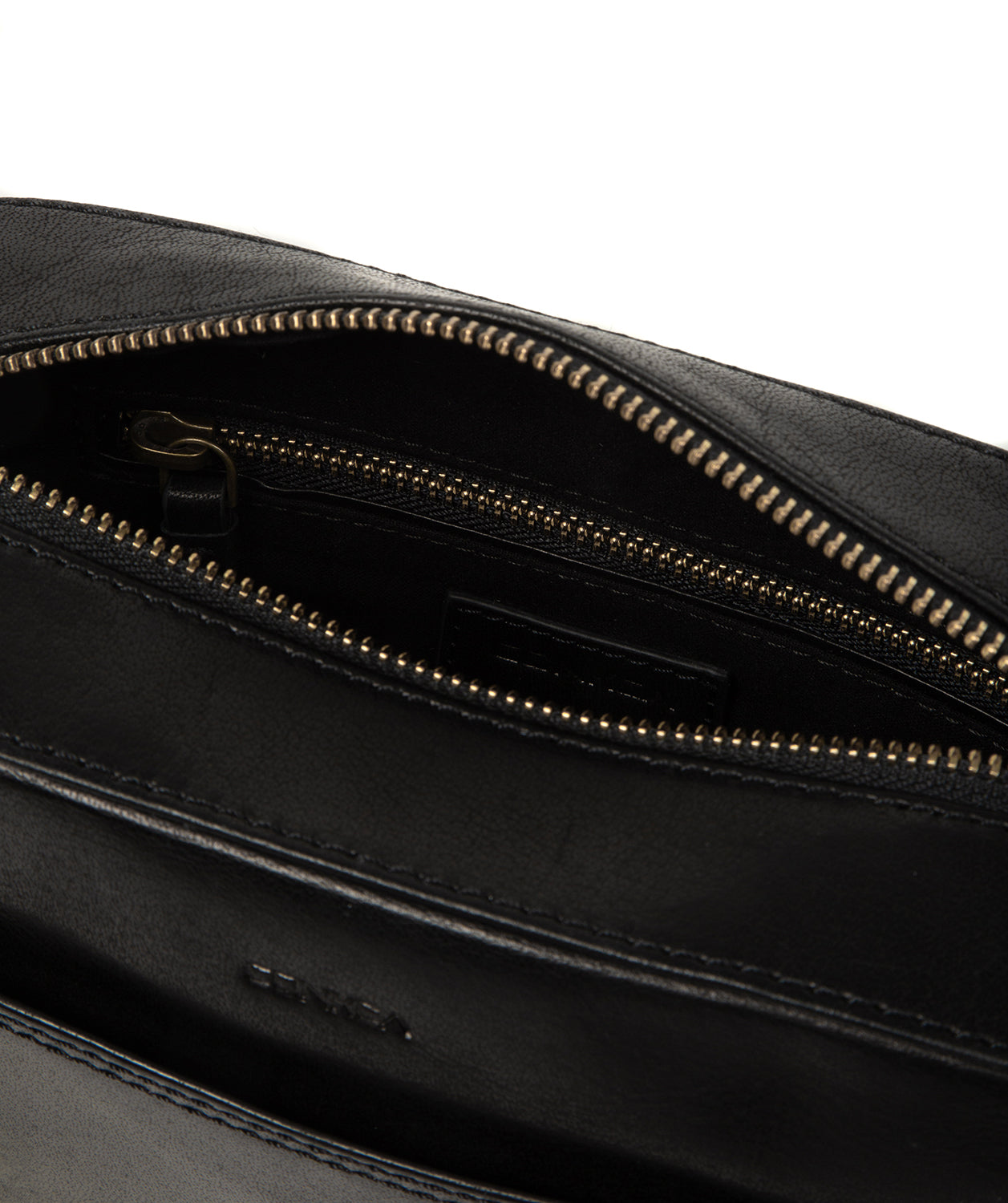'Meadow' Black Leather Cross Body Bag