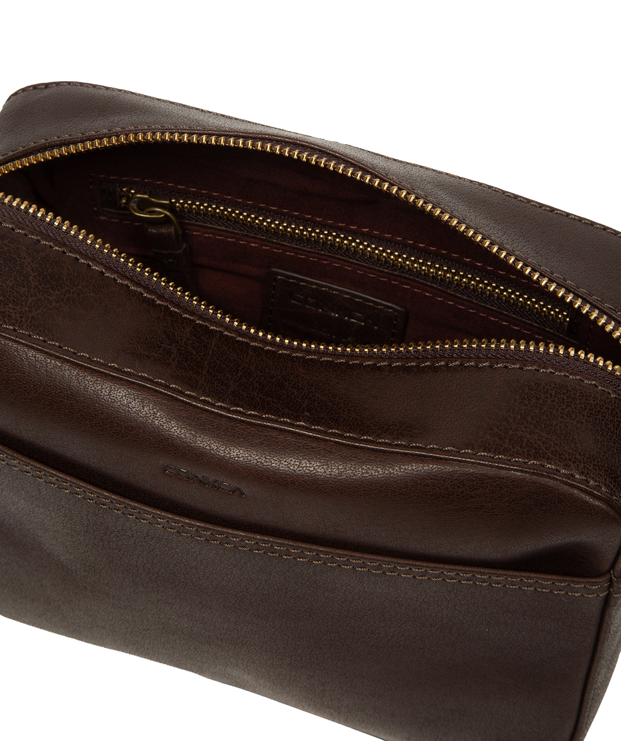 'Meadow' Cocoa Leather Cross Body Bag