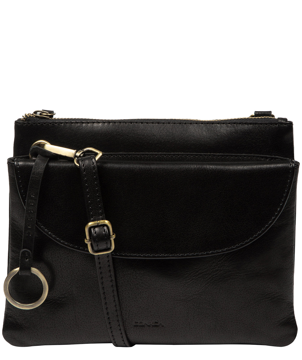'Skylark' Black Leather Cross Body Bag