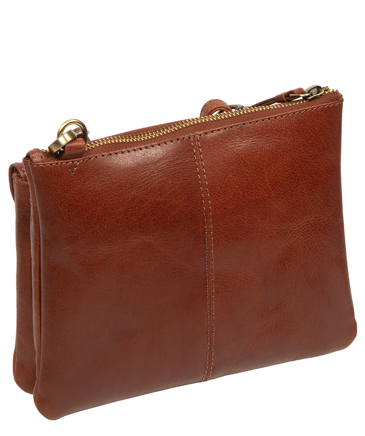 Interior zip pocket and slip pocket organisation detail
