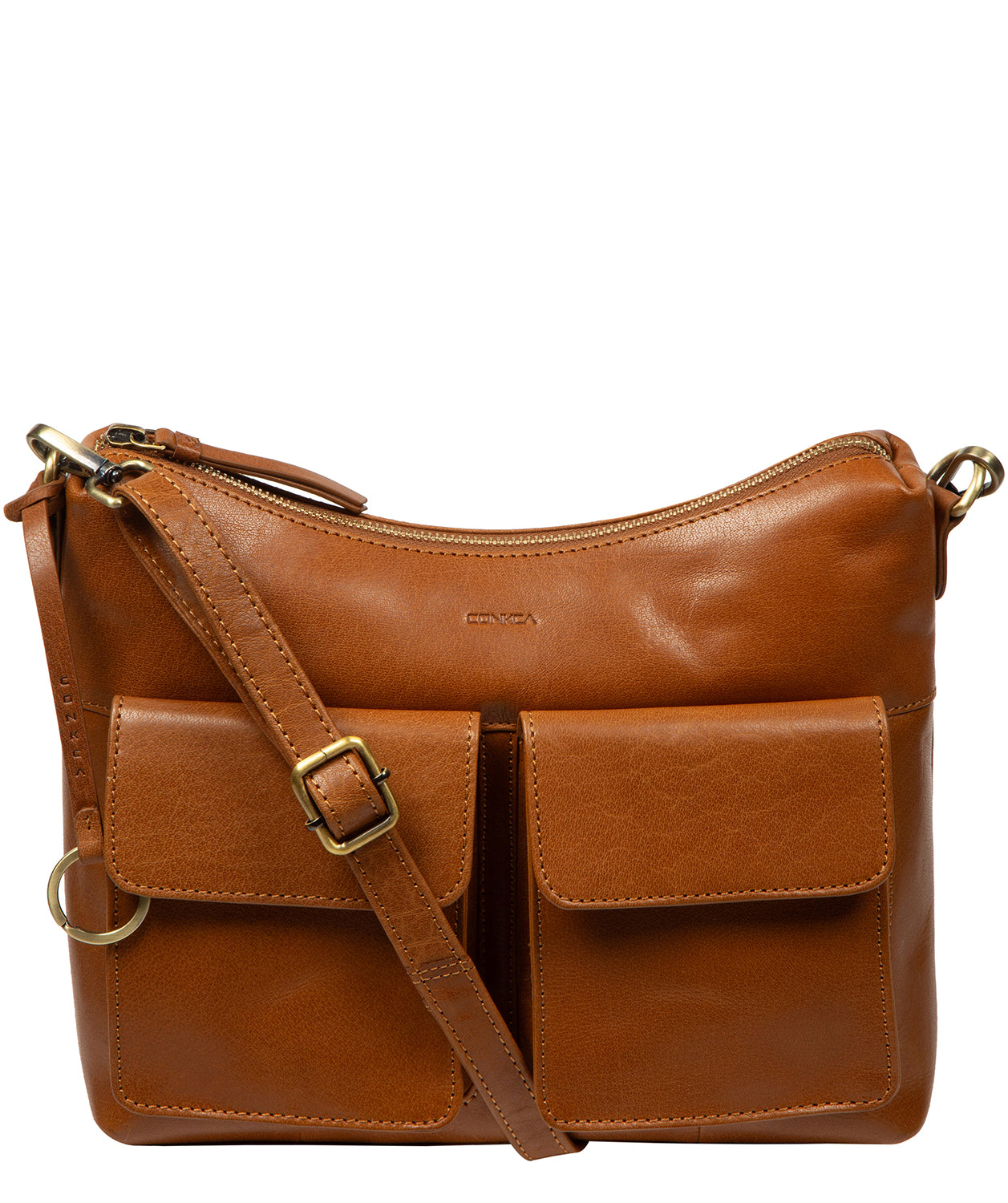 'Snowdrop' Dark Tan Leather Shoulder Bag
