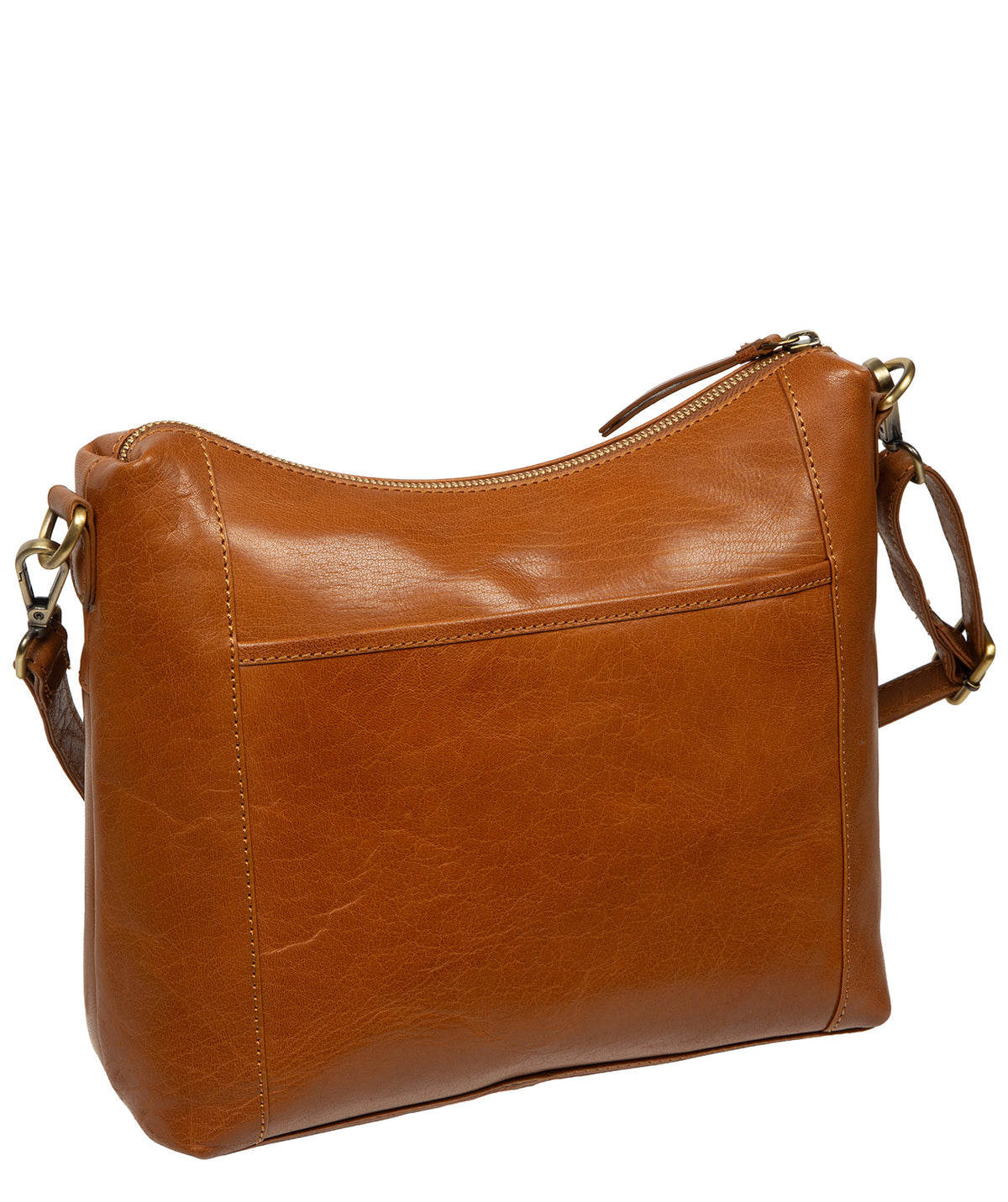 'Snowdrop' Dark Tan Leather Shoulder Bag