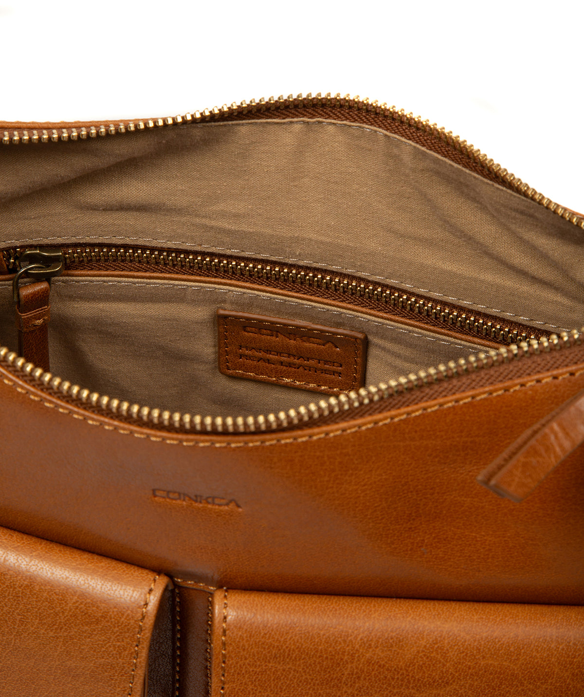 'Snowdrop' Dark Tan Leather Shoulder Bag