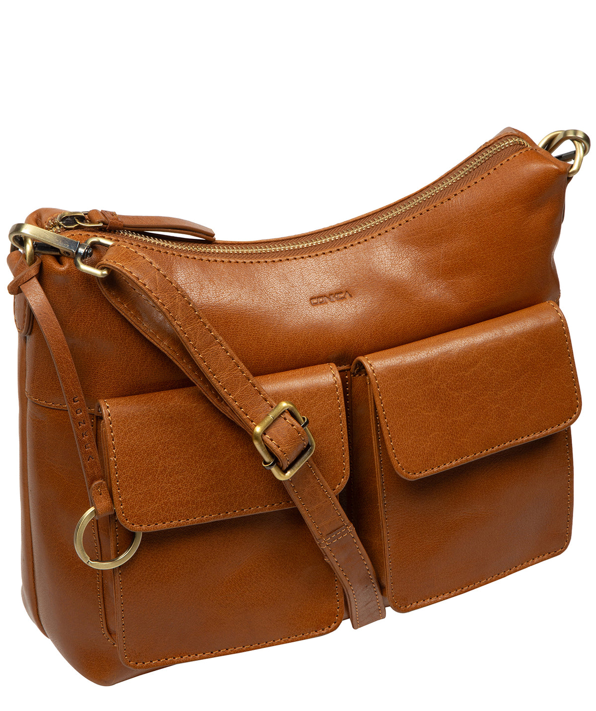 'Snowdrop' Dark Tan Leather Shoulder Bag