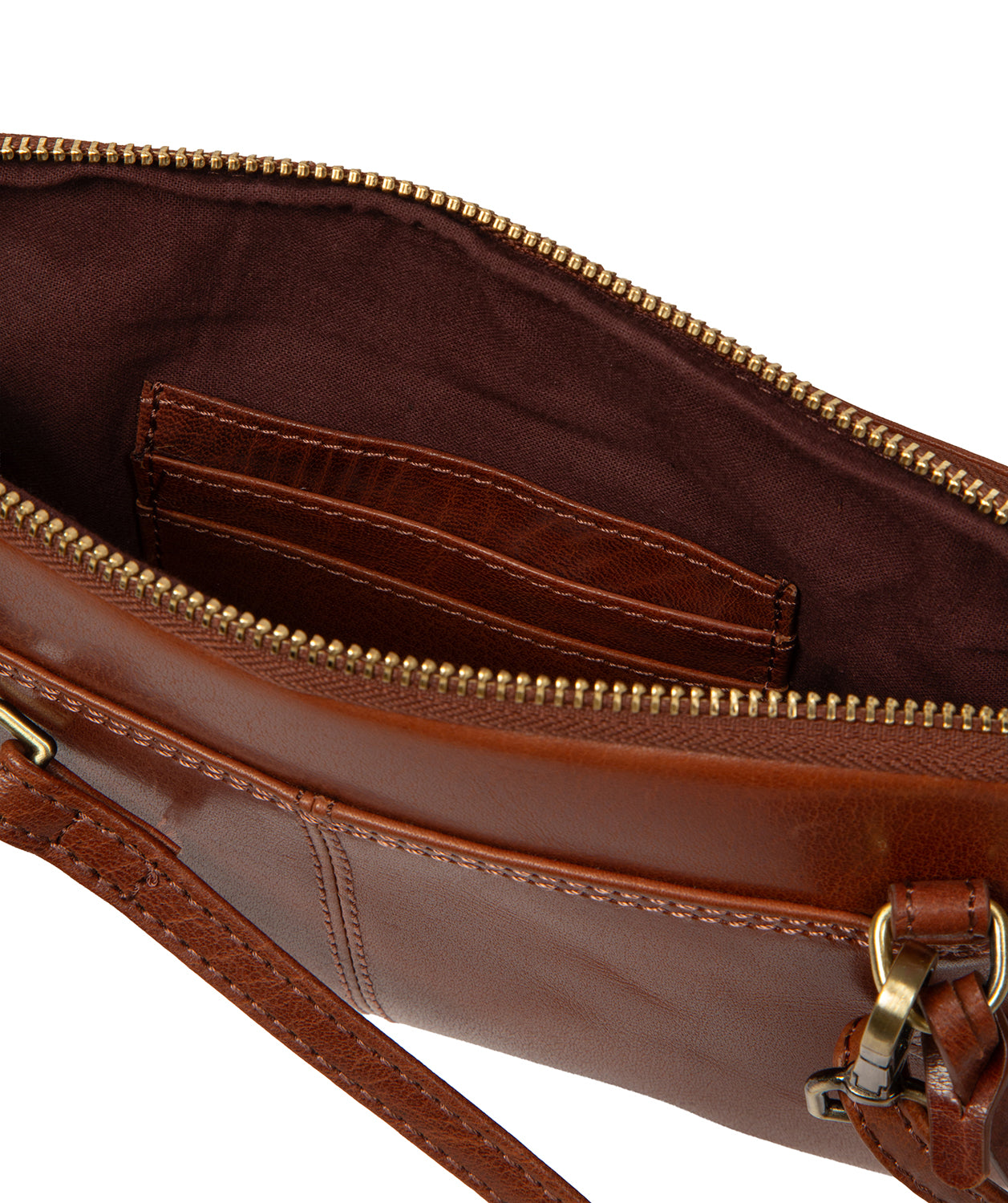 'Birdy' Conker Brown Leather Cross Body Bag