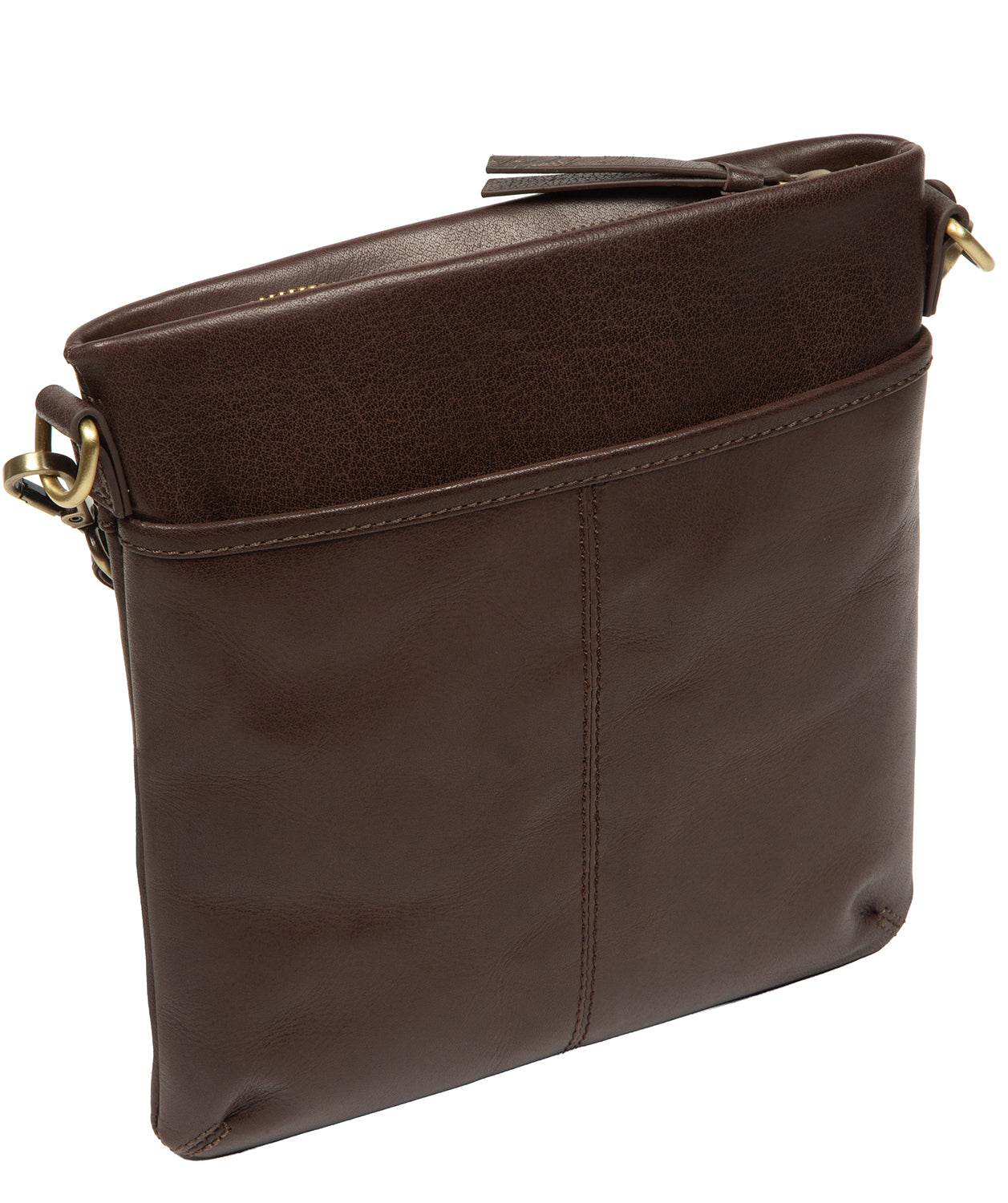 'Dove' Cocoa Leather Cross Body Bag
