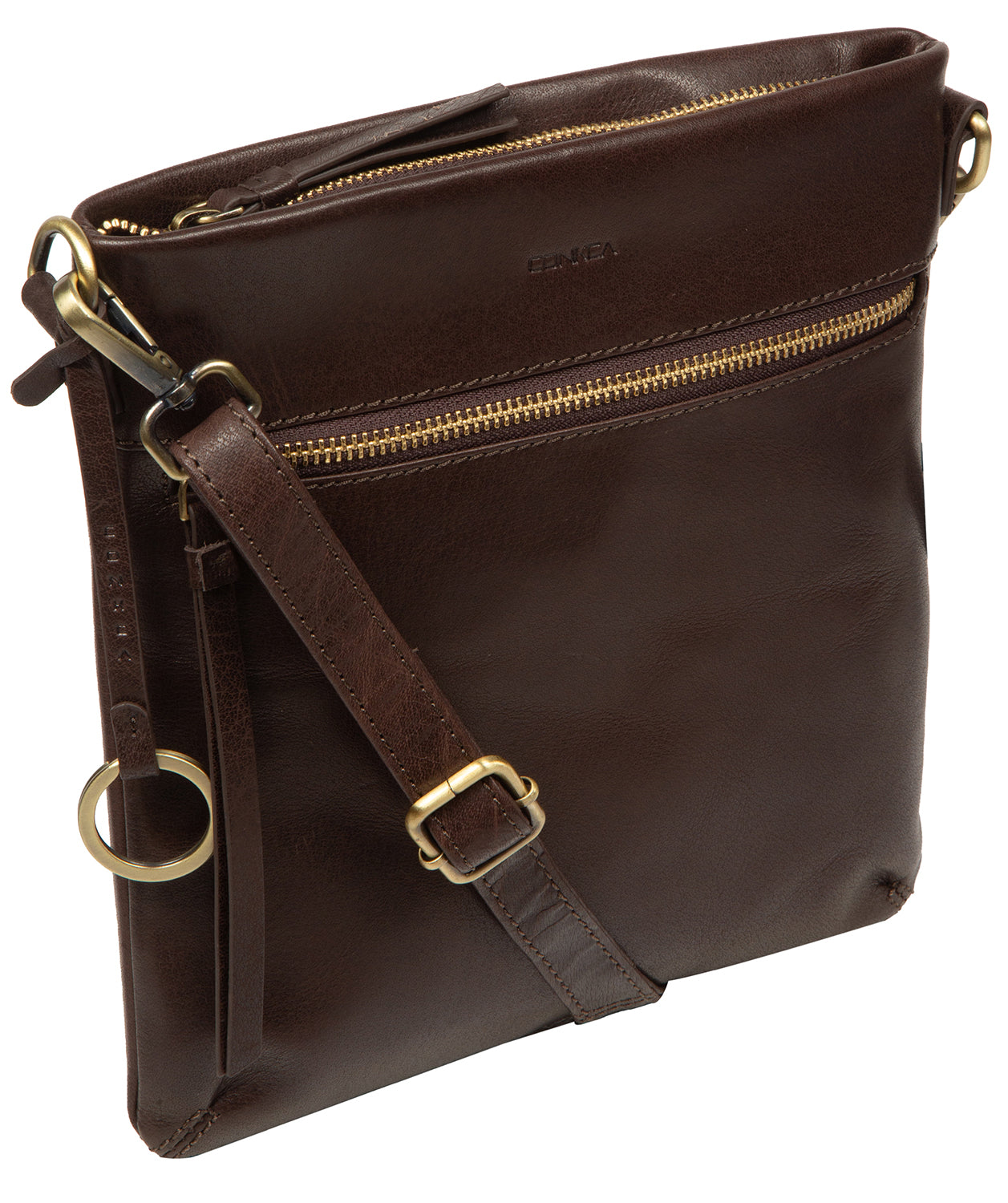 'Dove' Cocoa Leather Cross Body Bag