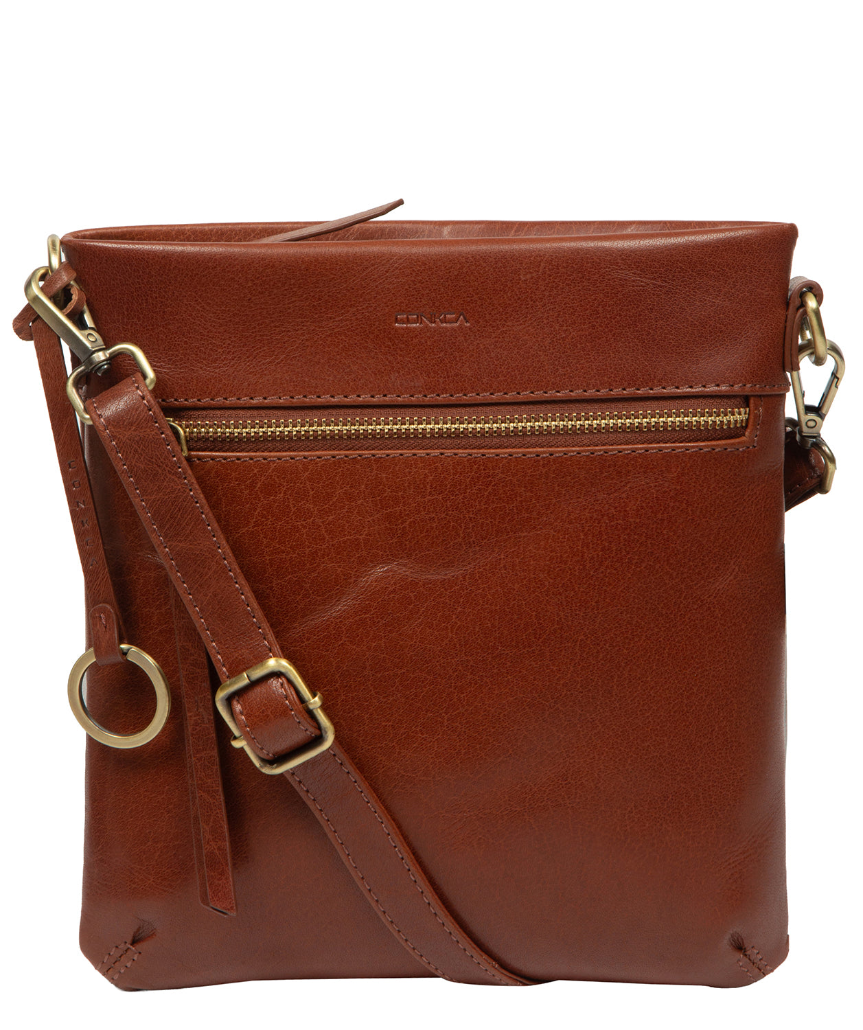 'Dove' Conker Brown Leather Cross Body Bag