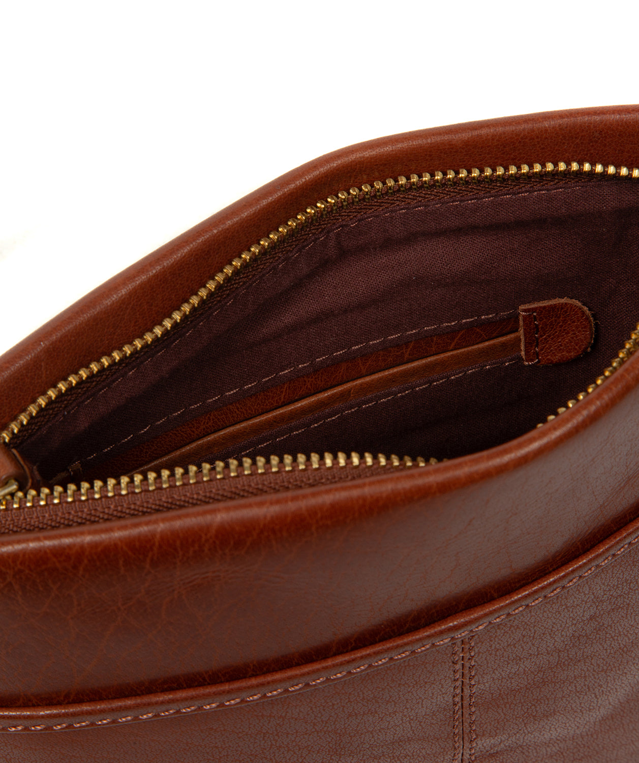 'Dove' Conker Brown Leather Cross Body Bag