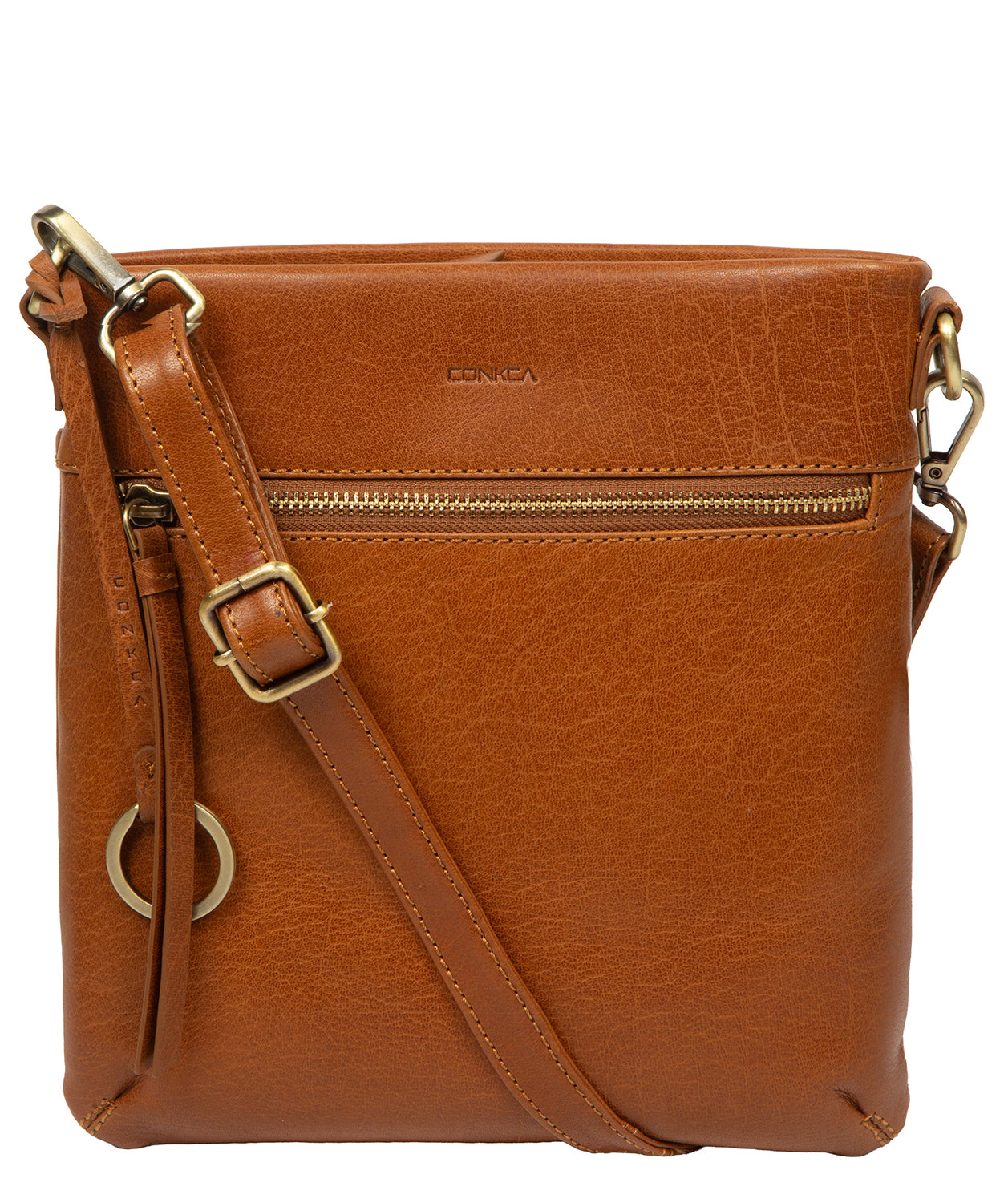 'Dove' Dark Tan Leather Cross Body Bag
