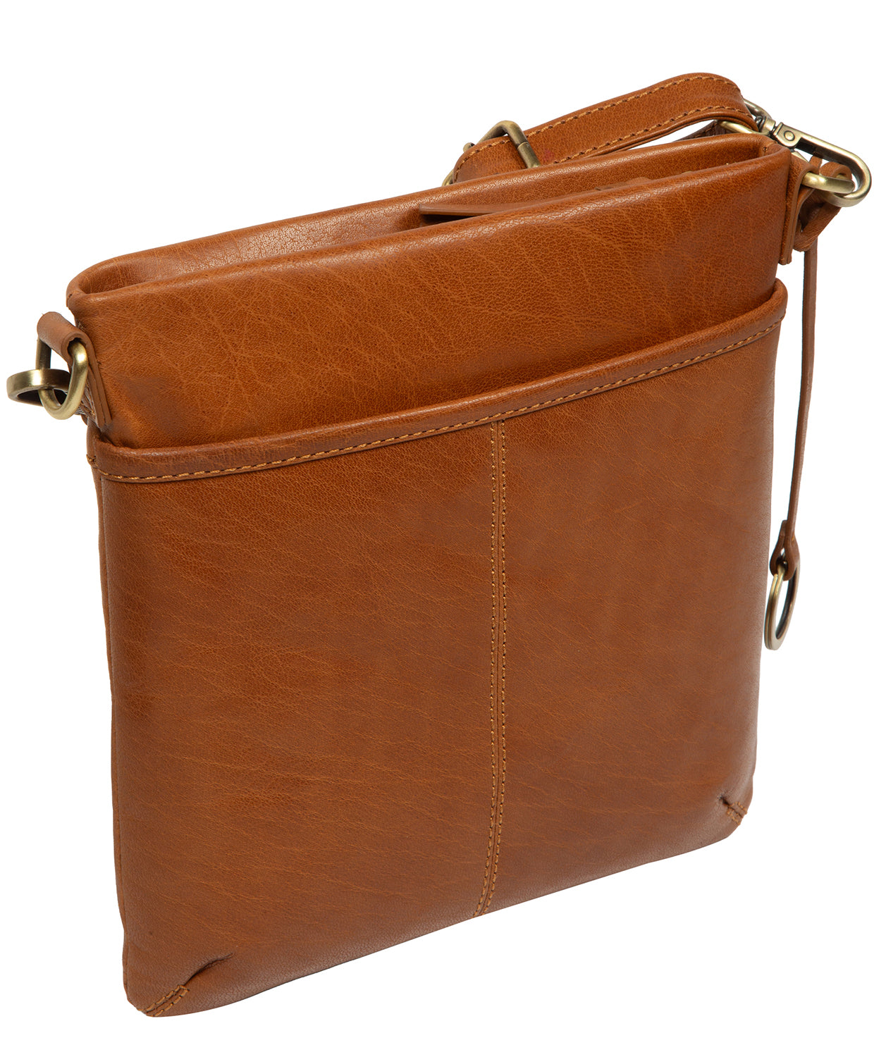 'Dove' Dark Tan Leather Cross Body Bag