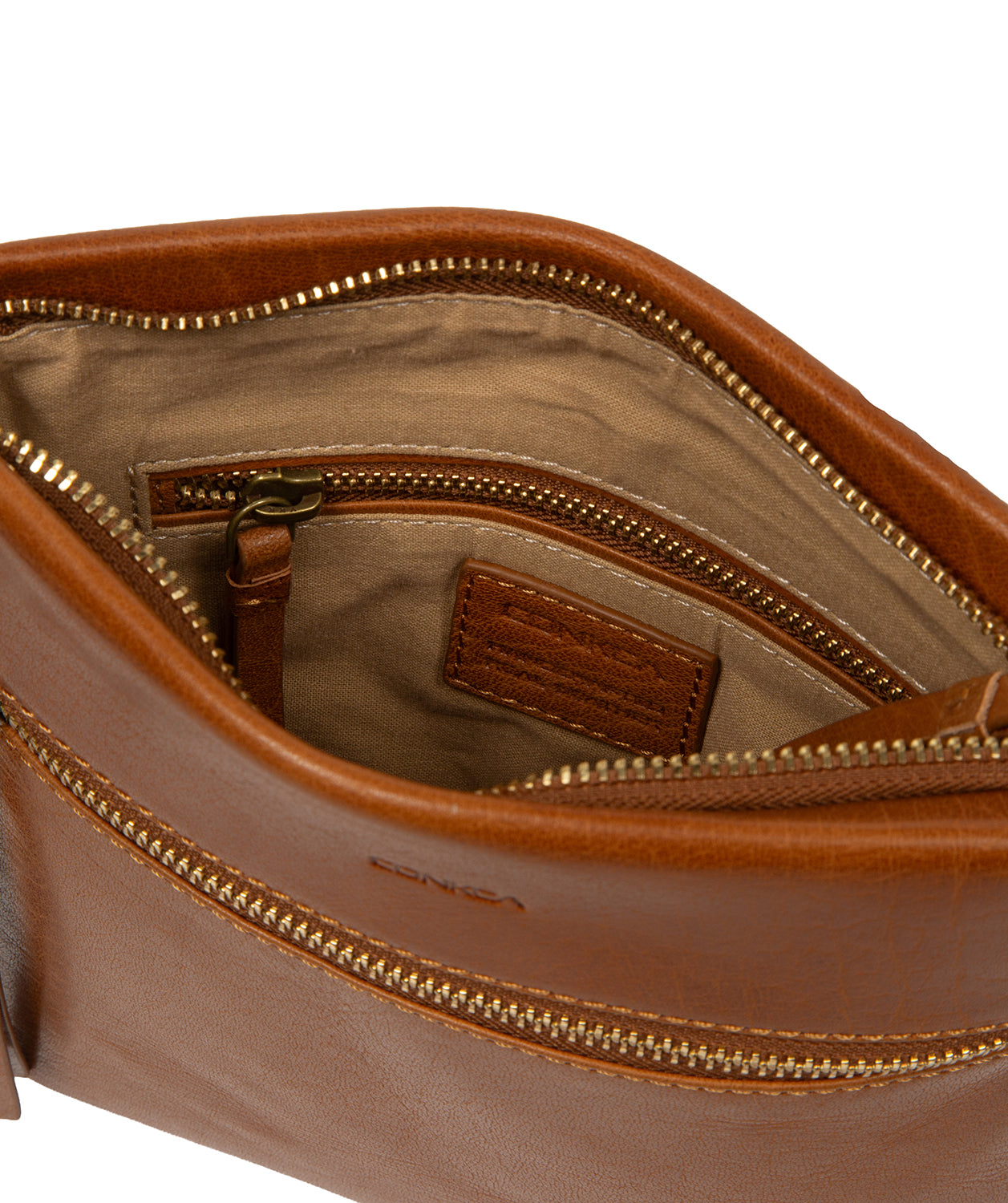 'Dove' Dark Tan Leather Cross Body Bag