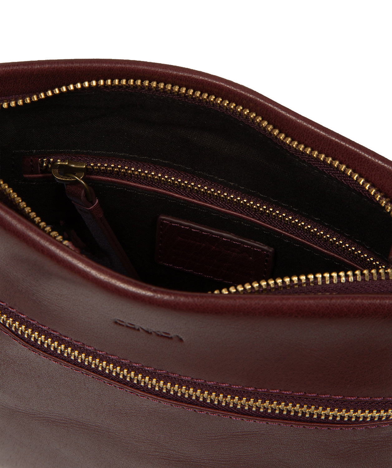 'Dove' Plum Leather Cross Body Bag