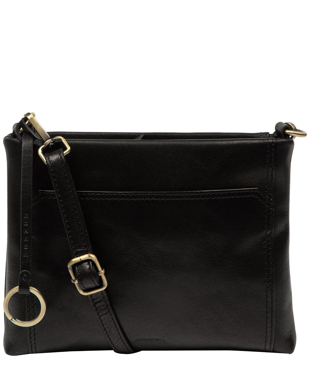 'Yew' Black Leather Cross Body Bag