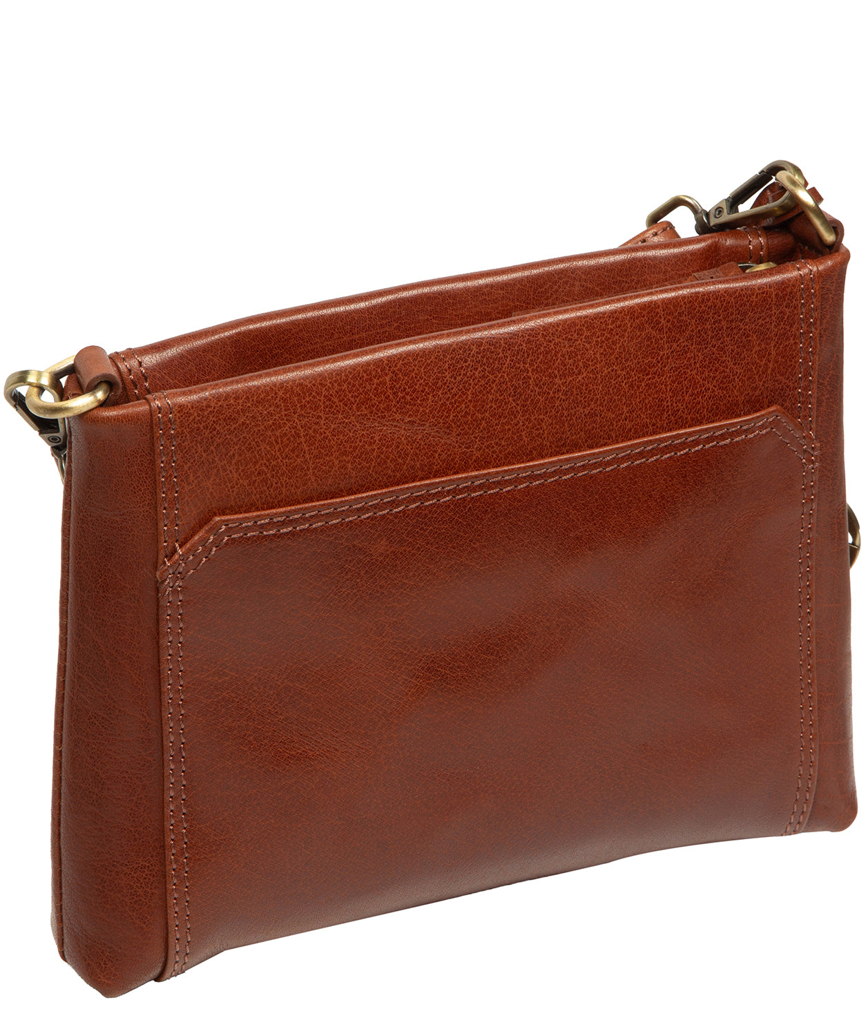 'Yew' Conker Brown Leather Cross Body Bag