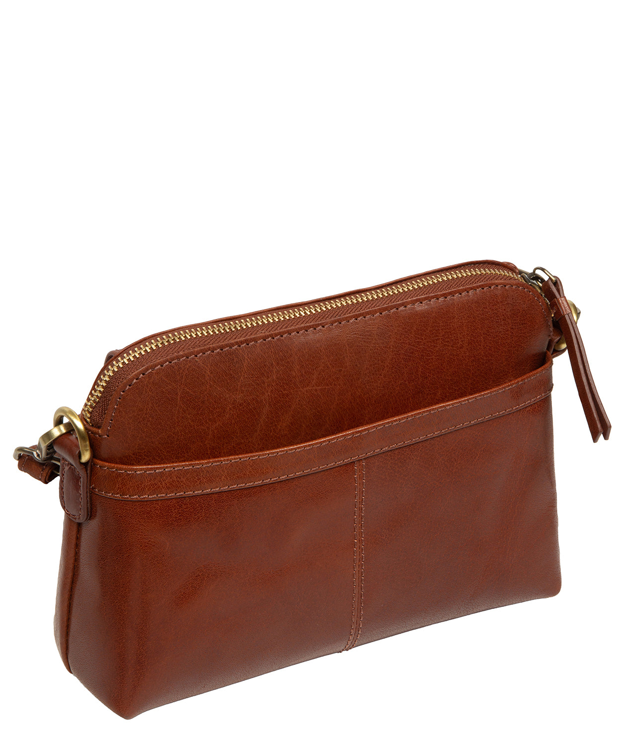 'Starling' Conker Brown Leather Cross Body Bag