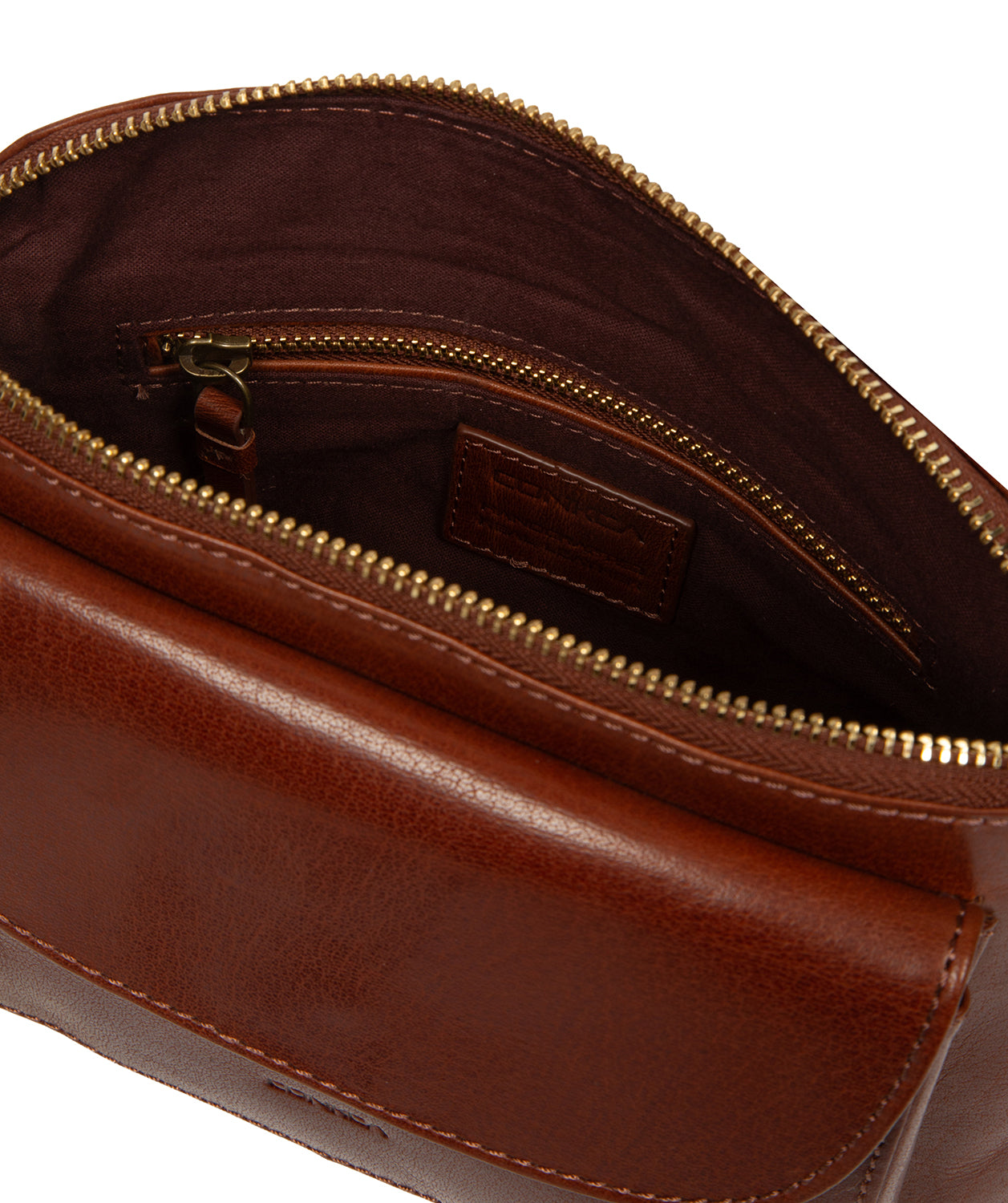 'Starling' Conker Brown Leather Cross Body Bag