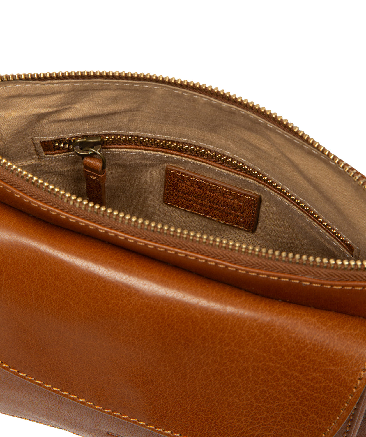 'Starling' Dark Tan Leather Cross Body Bag