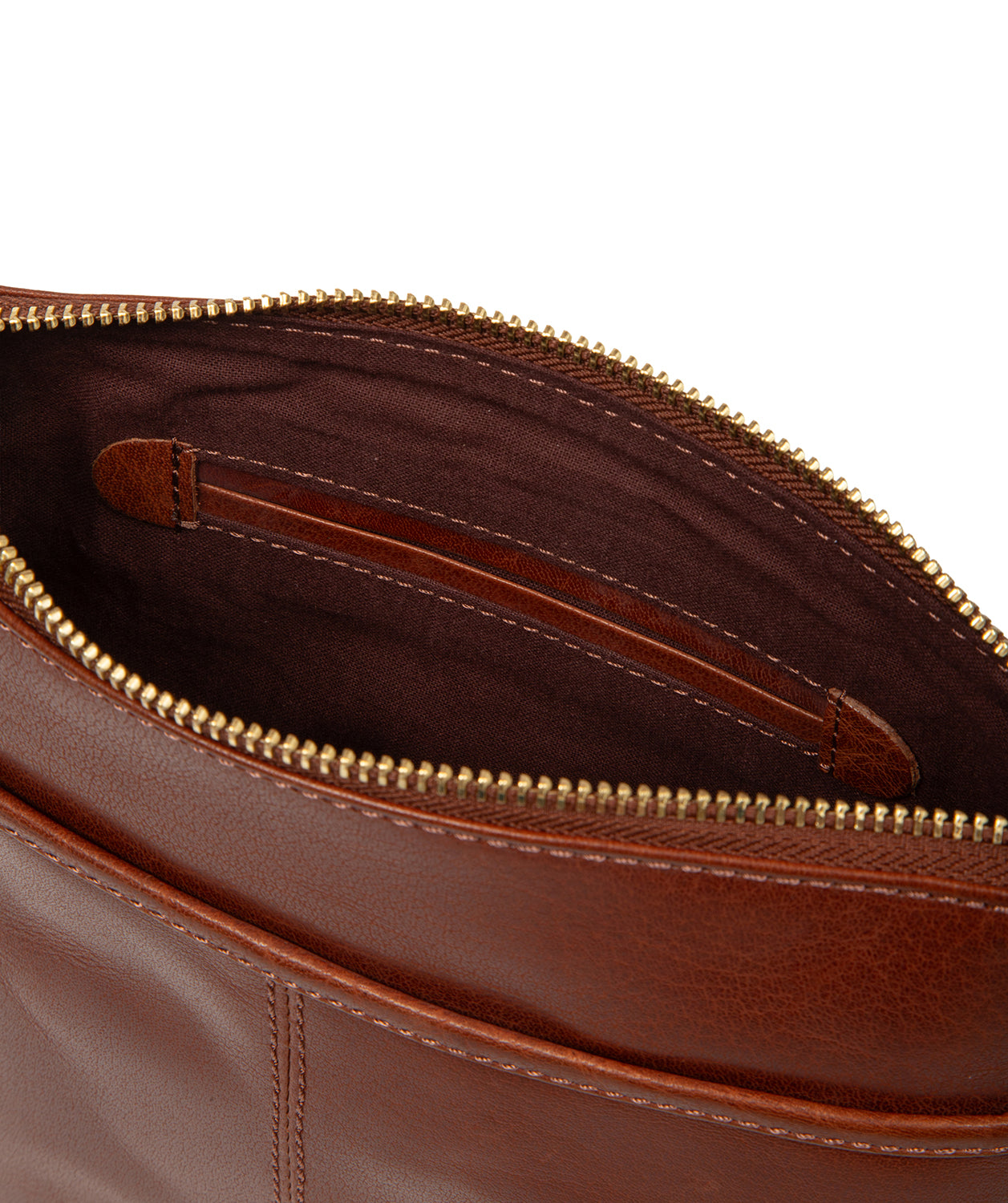 'Holly' Conker Brown Leather Cross Body Bag