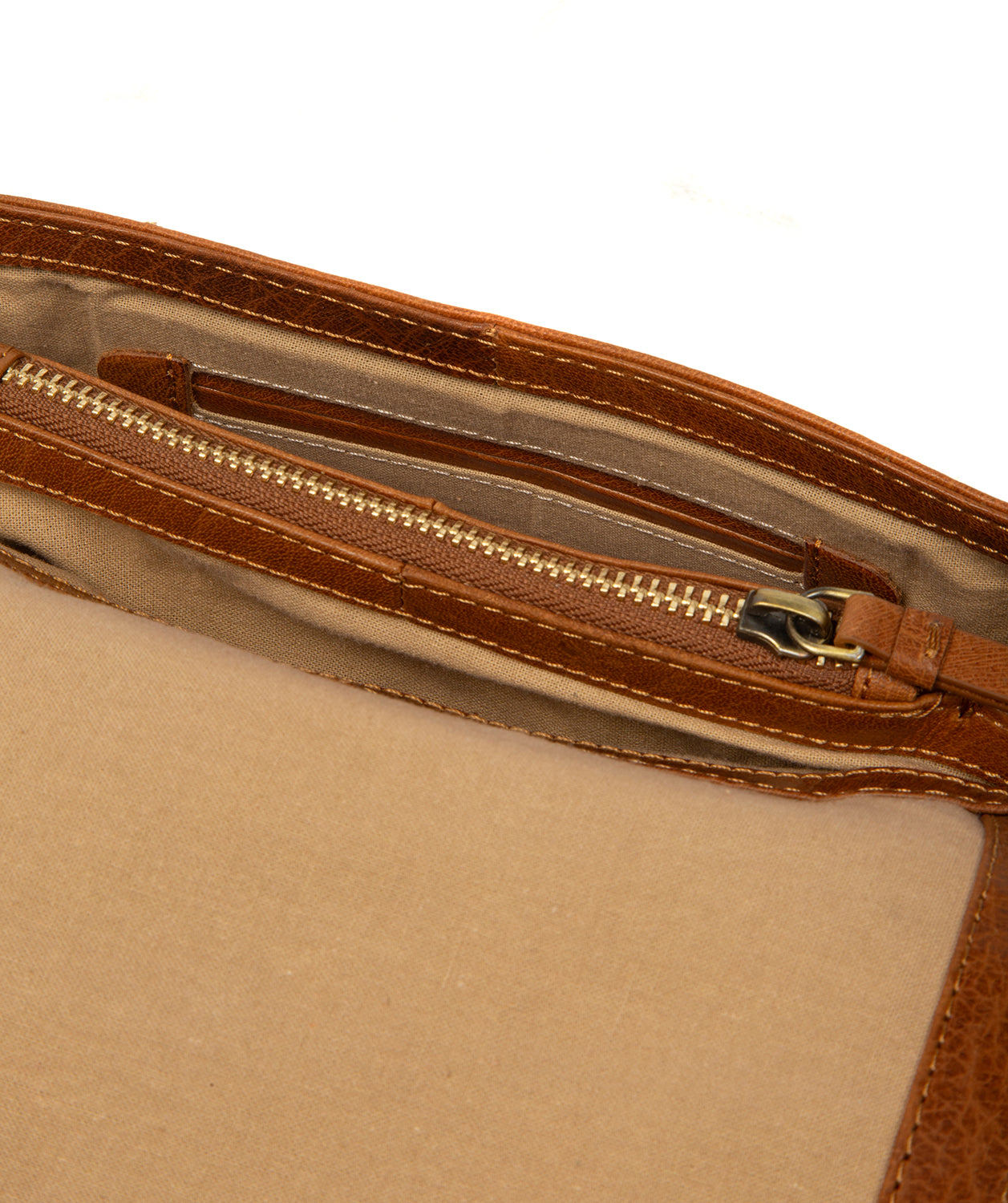 'Heron' Dark Tan Leather Cross Body Bag