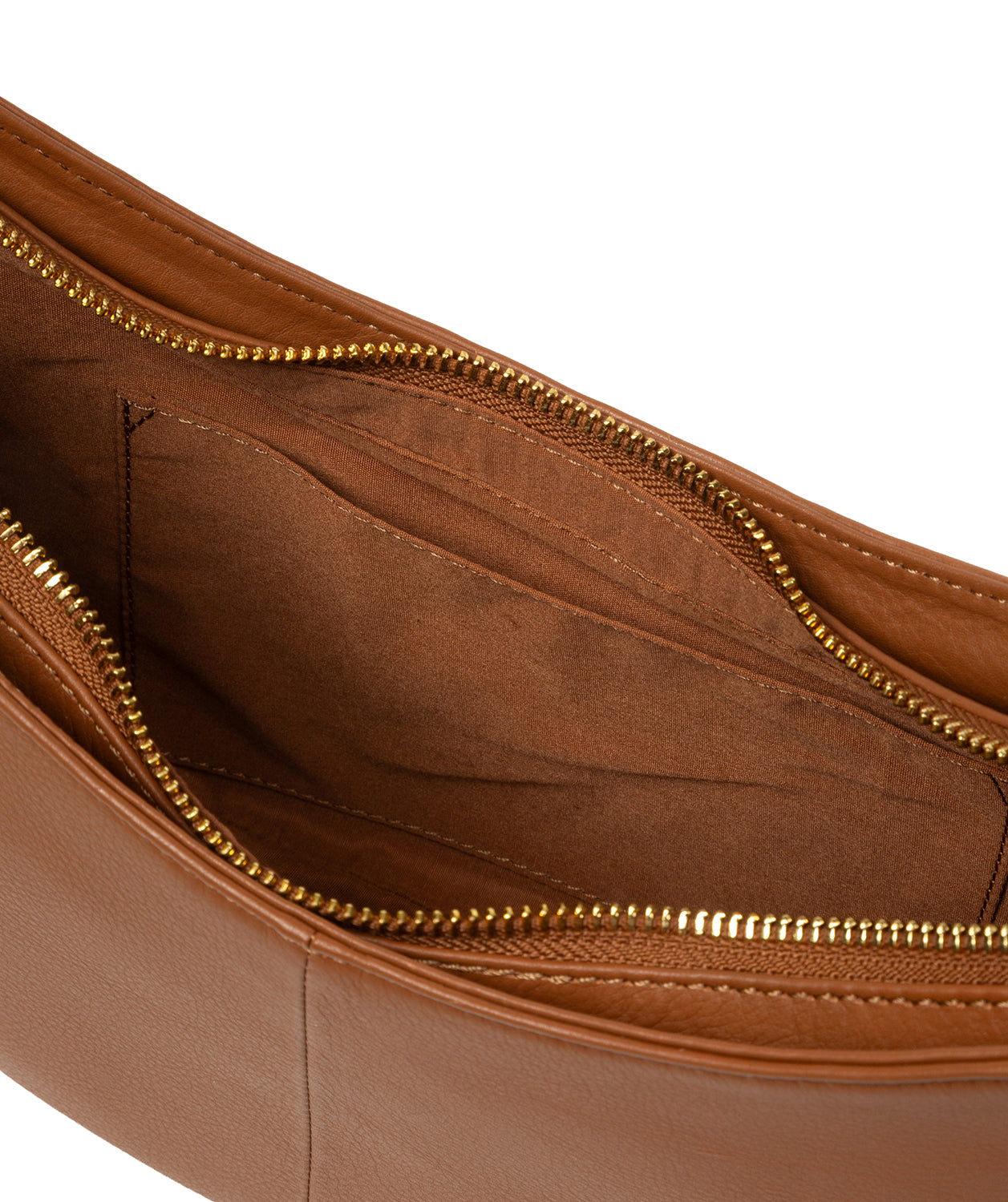 Full bag displayed showing warm tan leather colour
