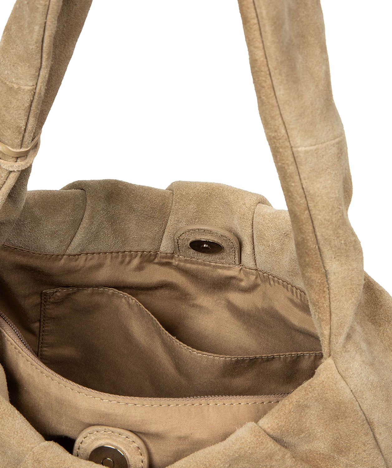 'Beatriz' Beige Suede Handbag