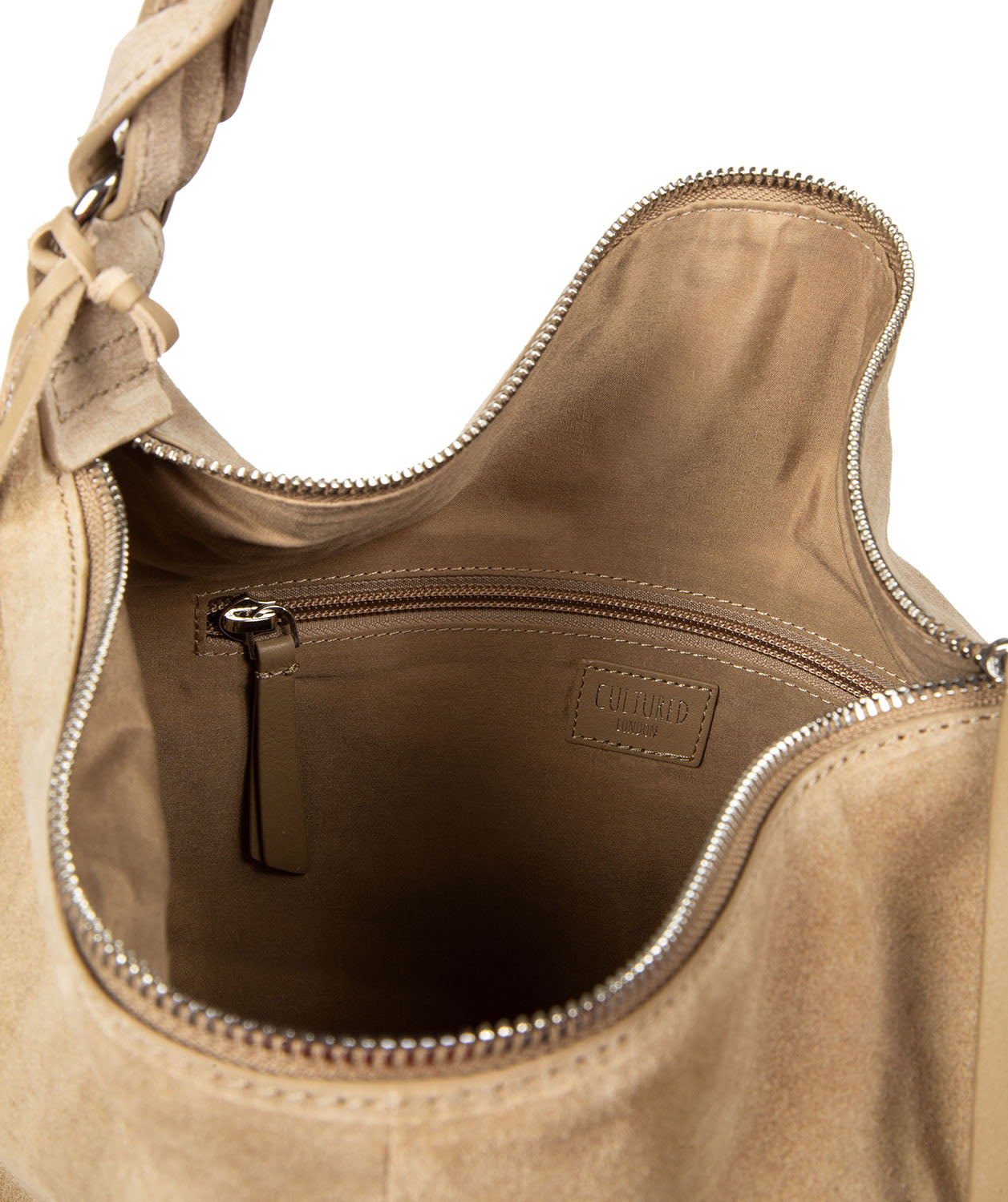 Harmony tote bag back panel with blind embossed logo