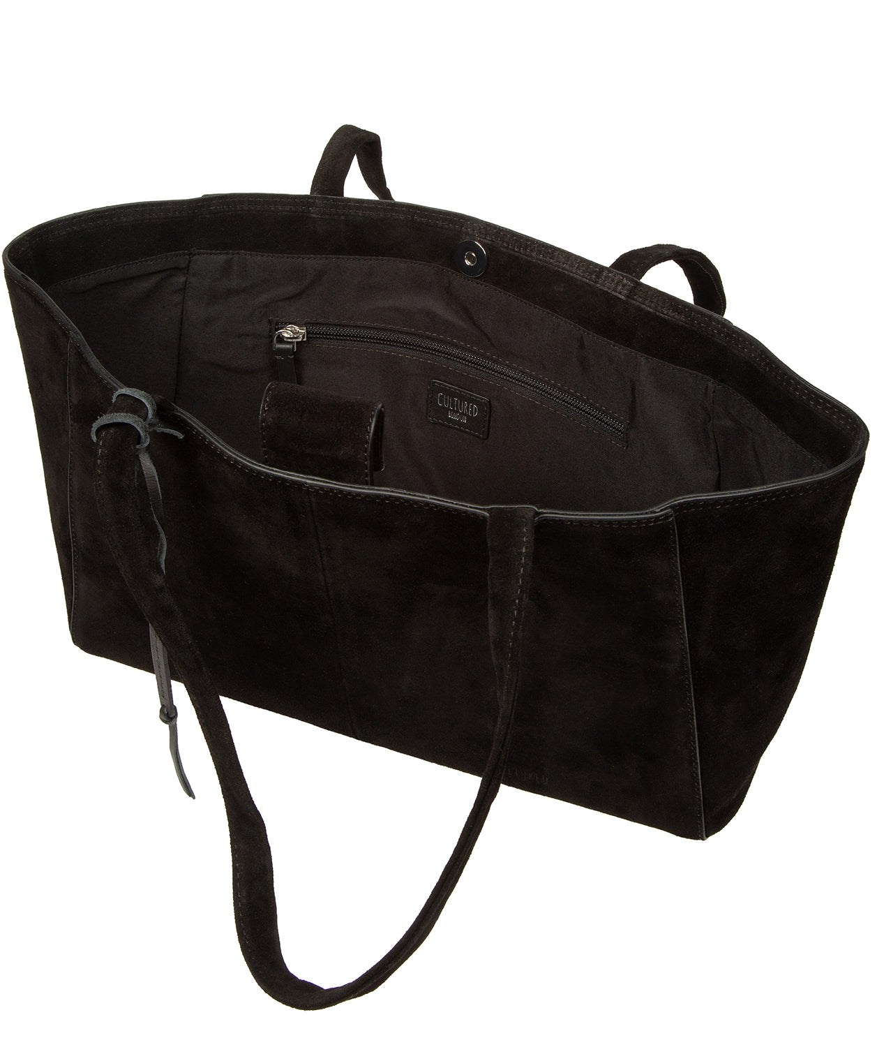 interior fully lined compartment and zipped pocket