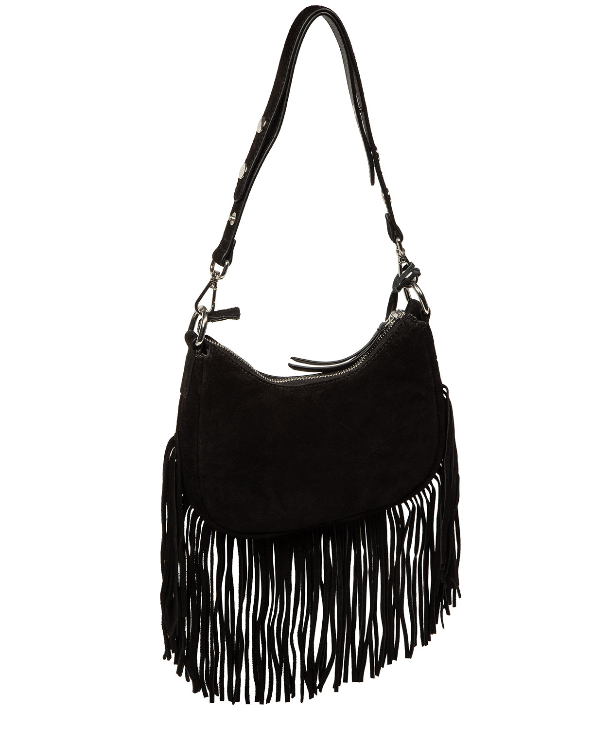 'Alondra' Black Suede Evening and Clutch Bag