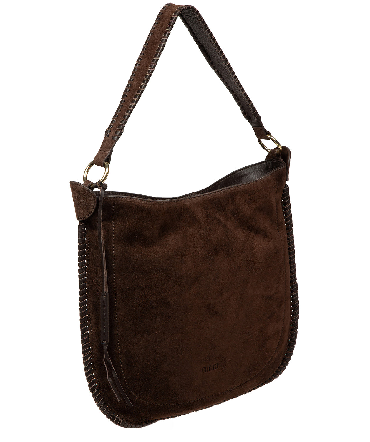 Blind embossed Cultured London logo on bag exterior
