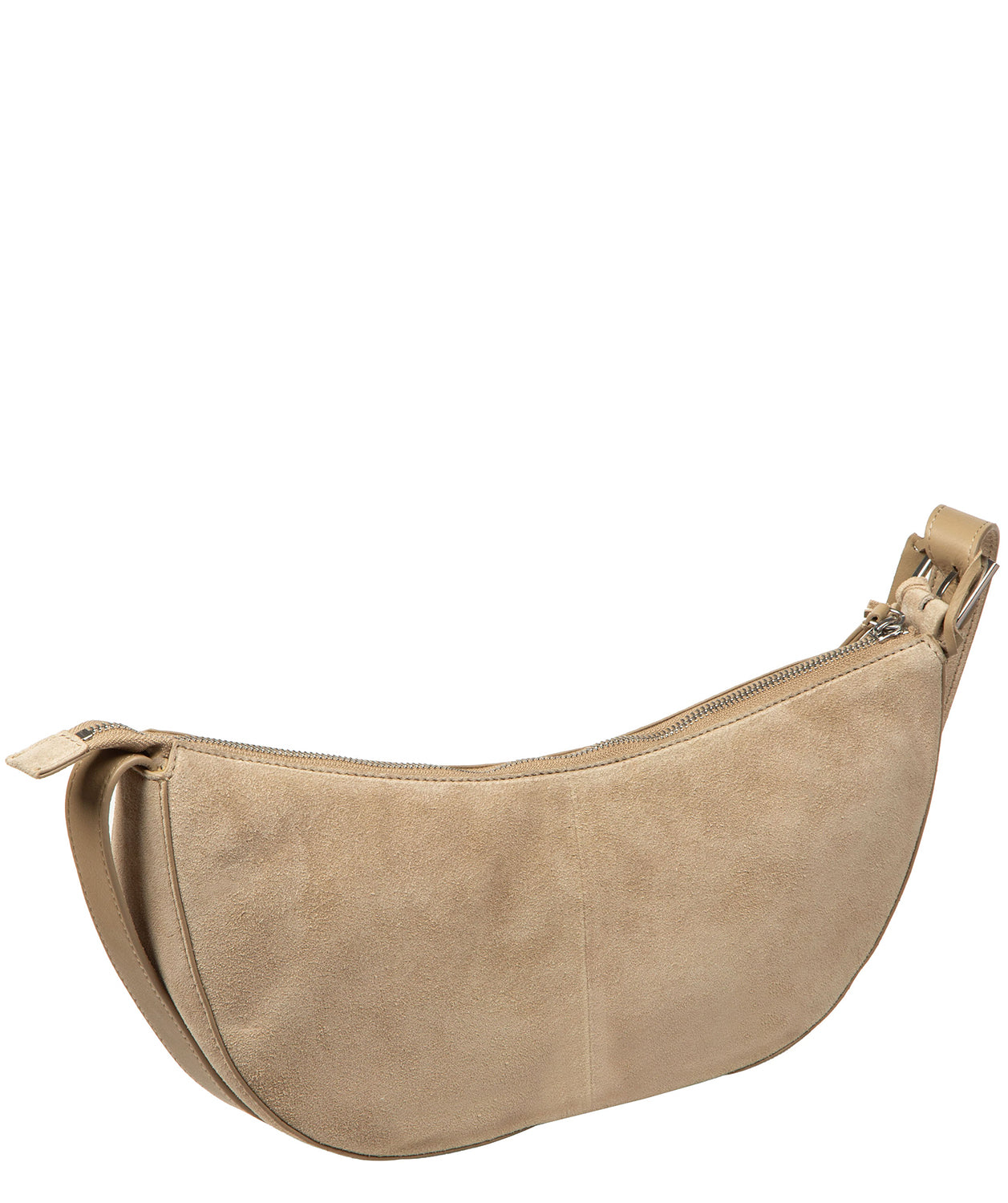 'Carine' Beige Suede Cross Body Bag