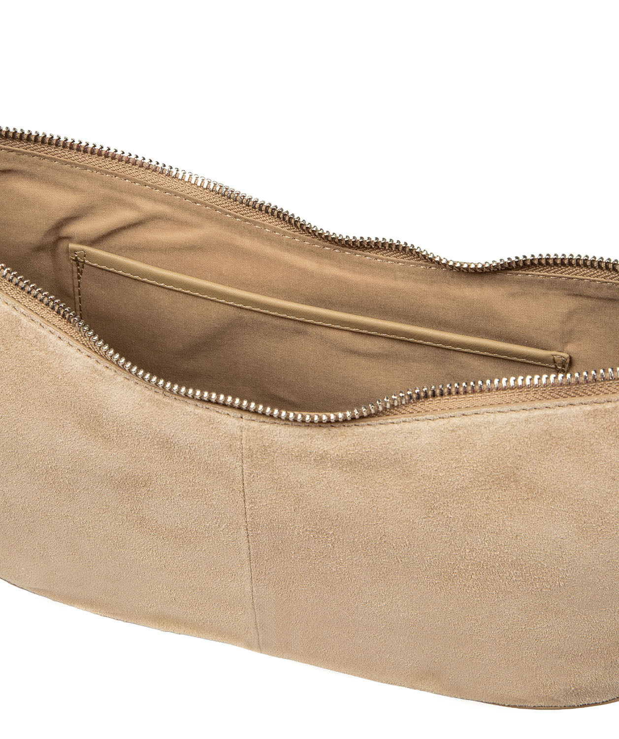 'Carine' Beige Suede Cross Body Bag