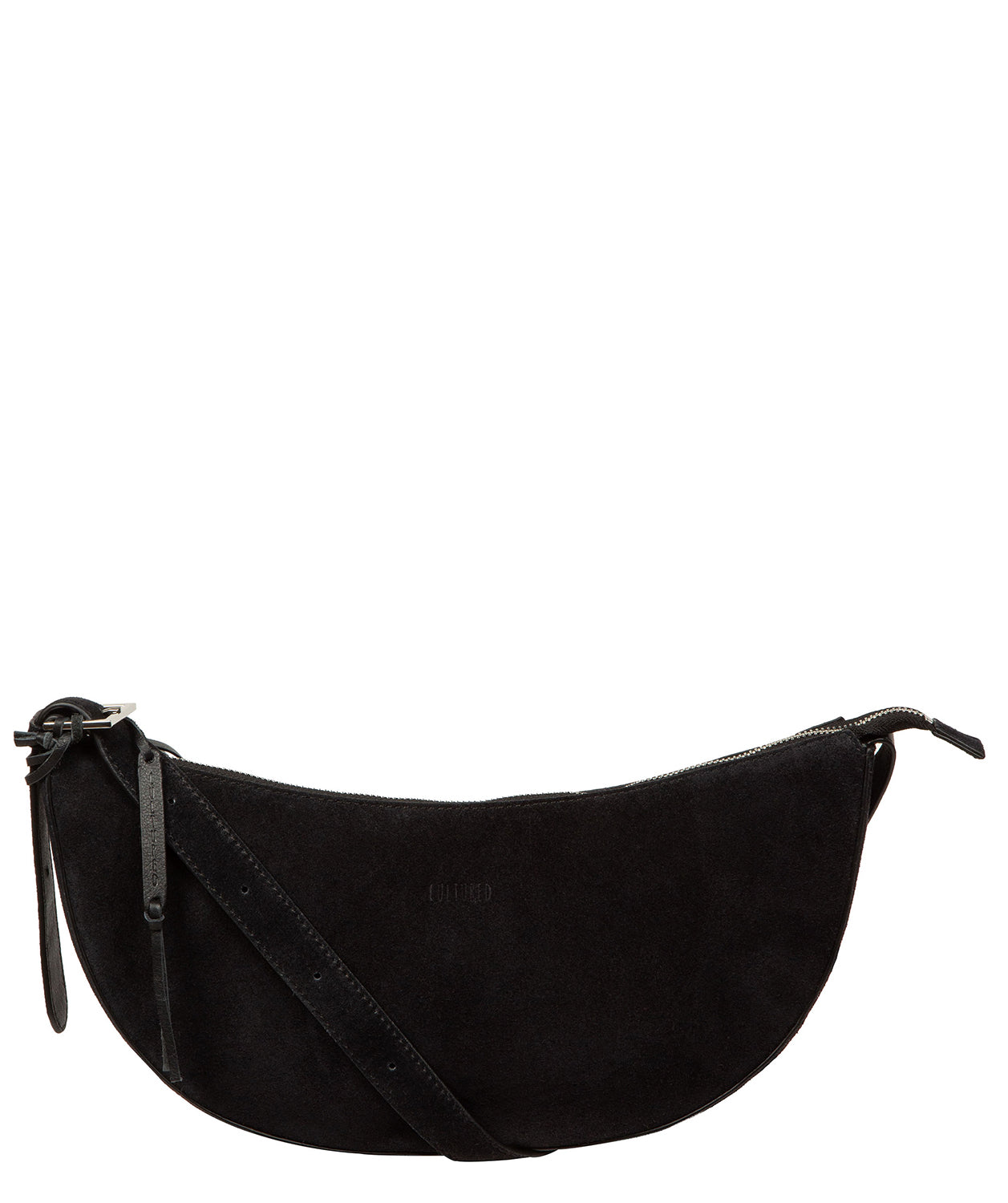 'Carine' Black Suede Cross Body Bag