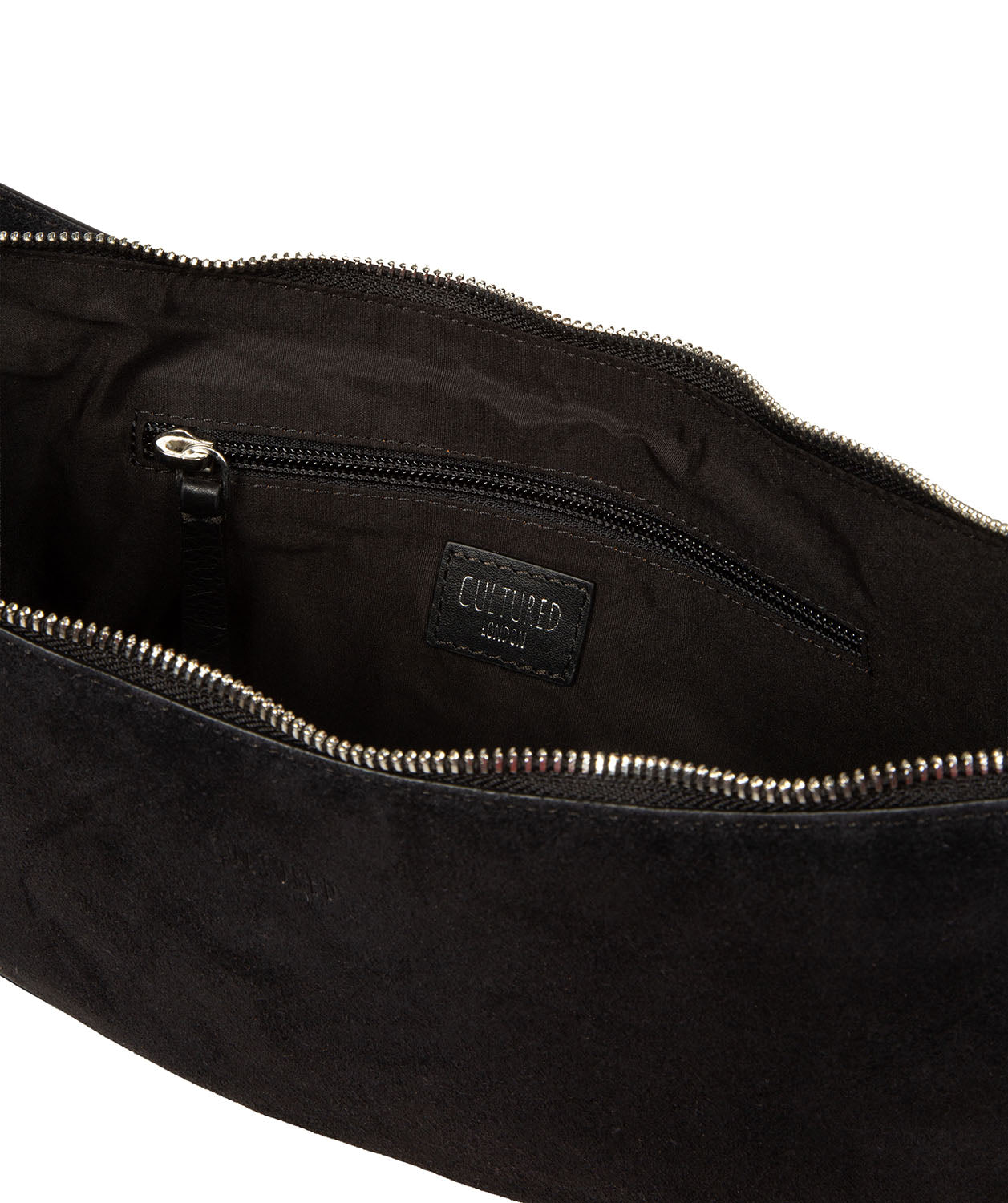 'Carine' Black Suede Cross Body Bag
