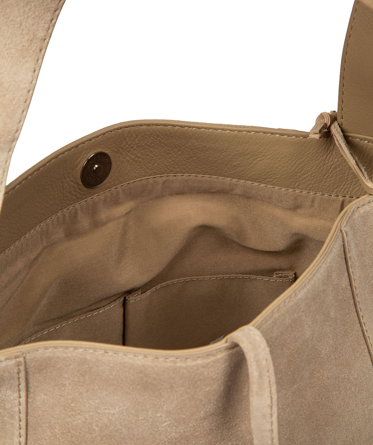 'Anitta' Beige Suede Shoulder Bag