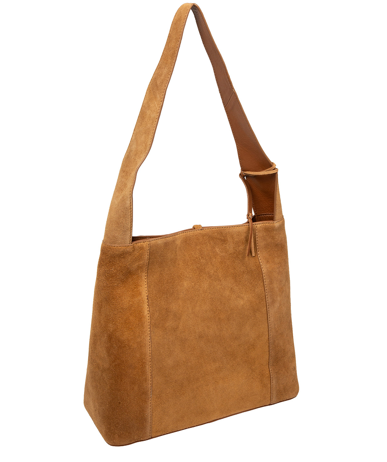 'Anitta' Tan Suede Shoulder Bag