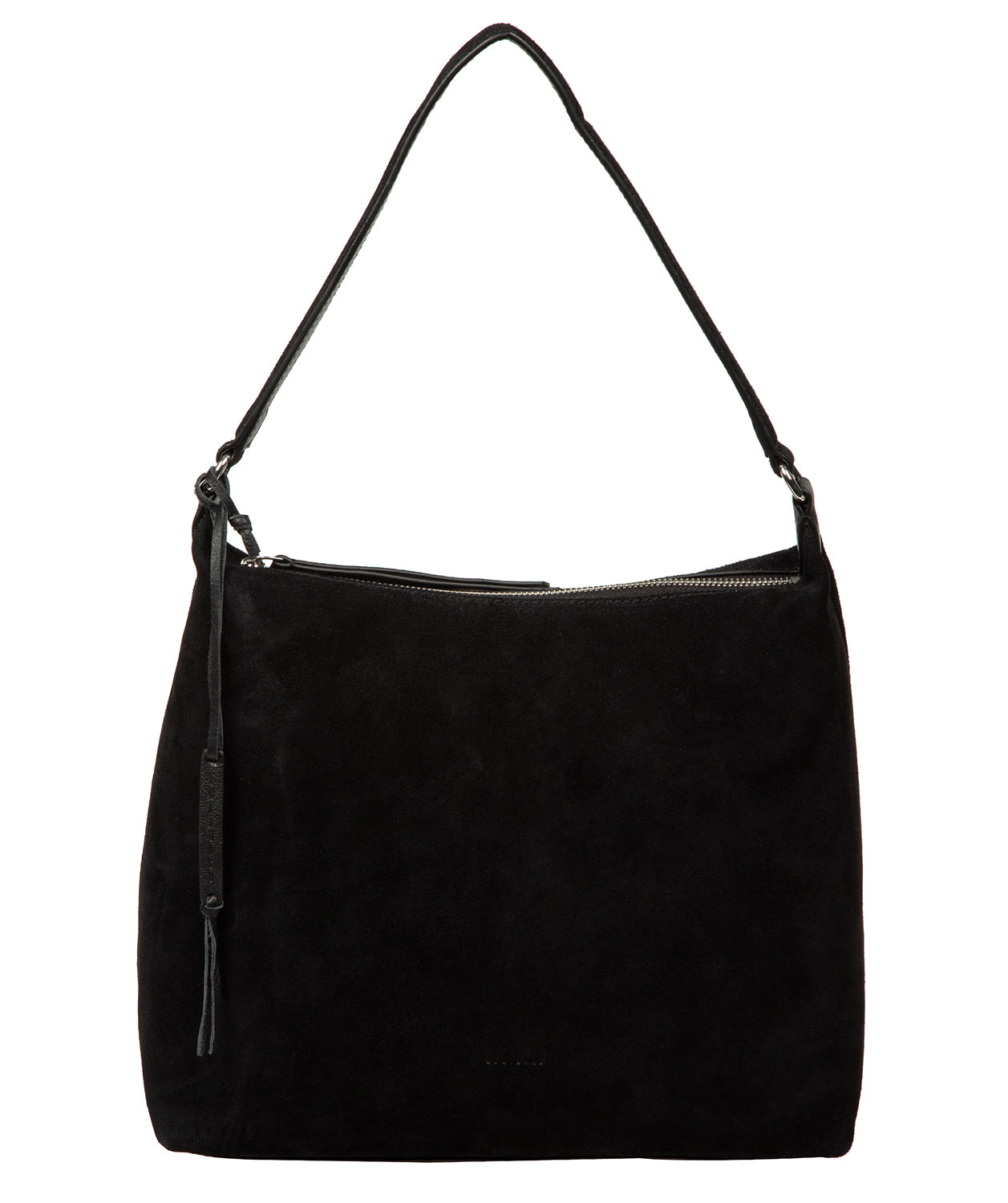 'Camille' Black Suede Shoulder Bag