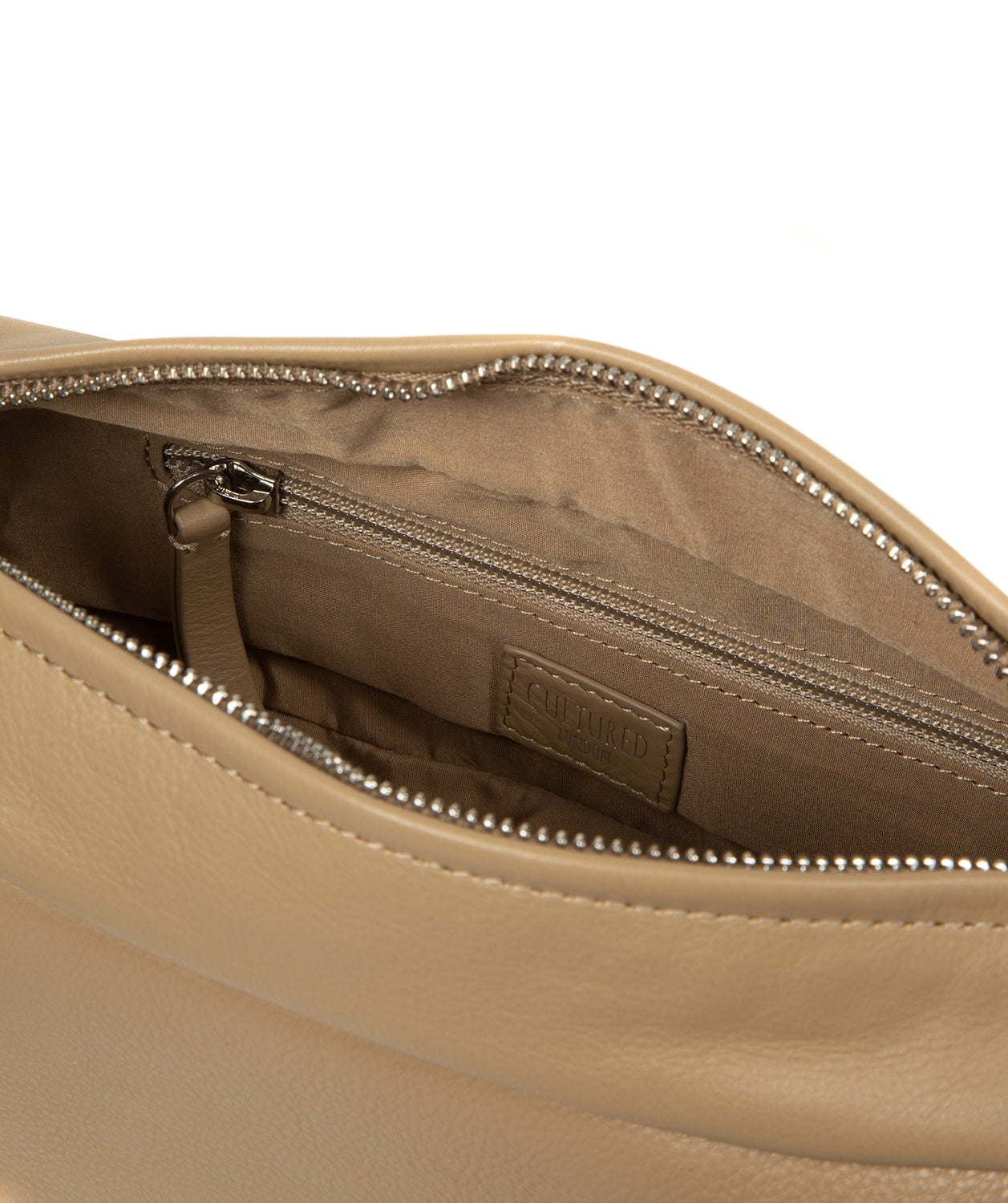 gold metal zips and refined hardware close-up