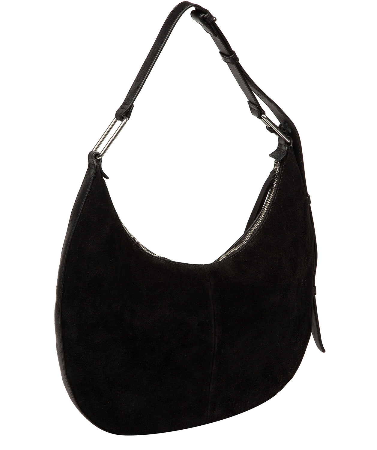 Kacey bag back view showing blind embossed logo