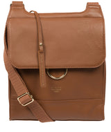 Cultured London Eco Collection Bags: 'Covent' Dark Tan Leather Cross Body Bag