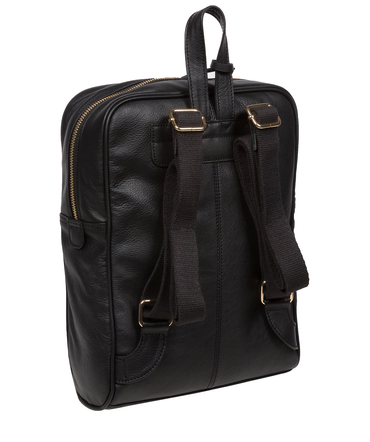 Black Leather Backpack 'Abbey' by Cultured London Black Leather Backpack 'Abbey' by Cultured London