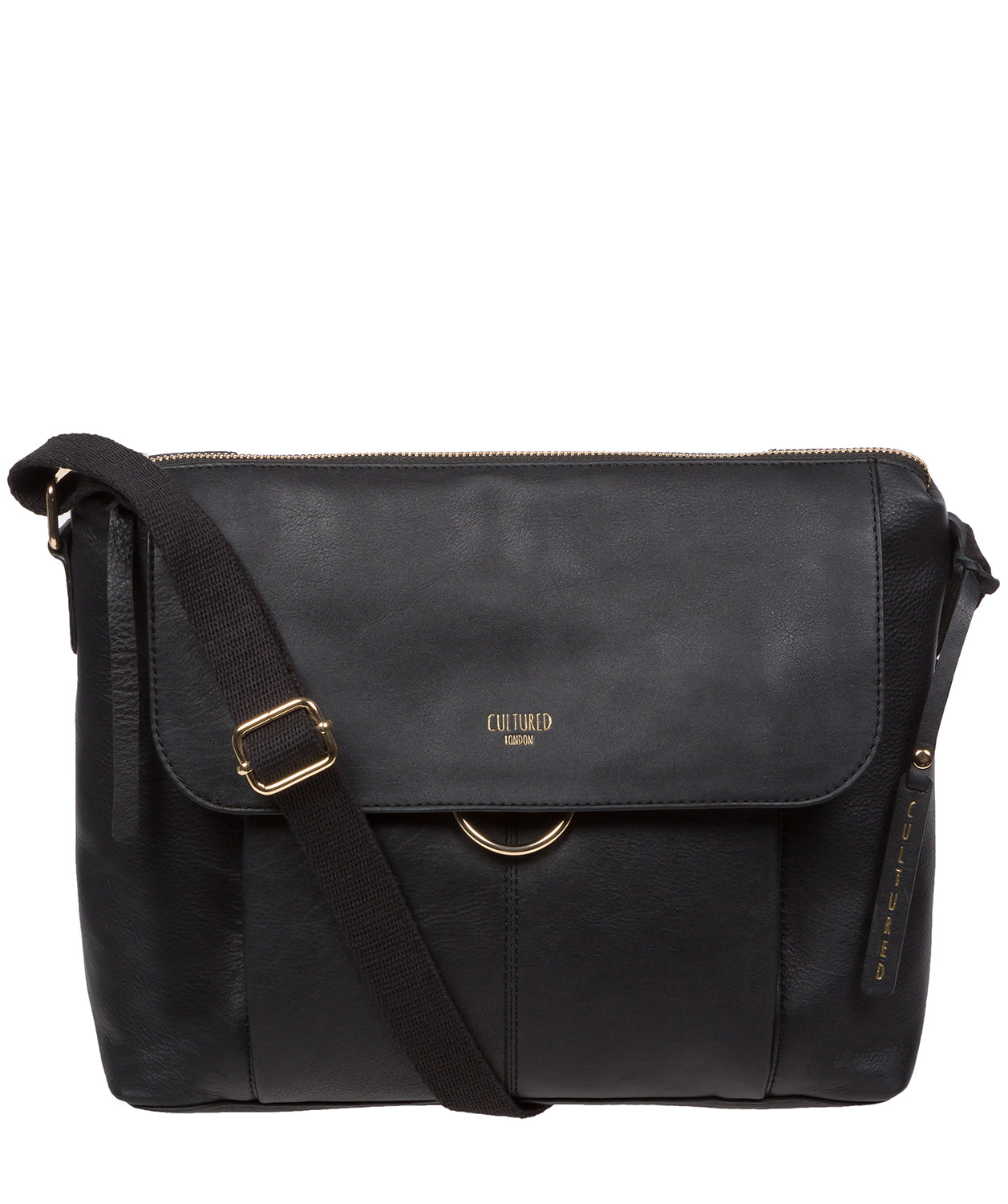 Black Leather Shoulder Bag 'Chancery' by Cultured London – Pure ...